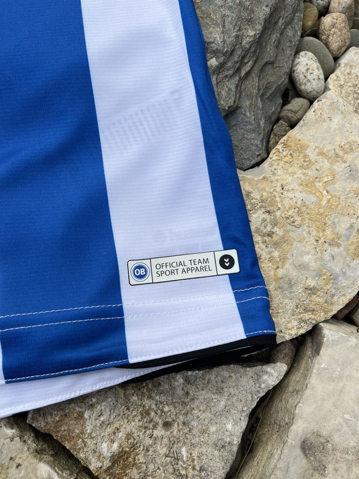 Hummel Hummel soccer jersey Odense 2018 Denmark striped tee Albani Size US L / EU 52-54 / 3 - 13 Thumbnail