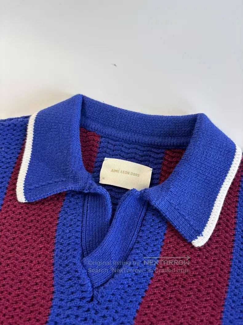 Aime Leon Dore Aime Leon Dore Knitted Striped Collar Soccer Jersey Size US M / EU 48-50 / 2 - 5 Thumbnail