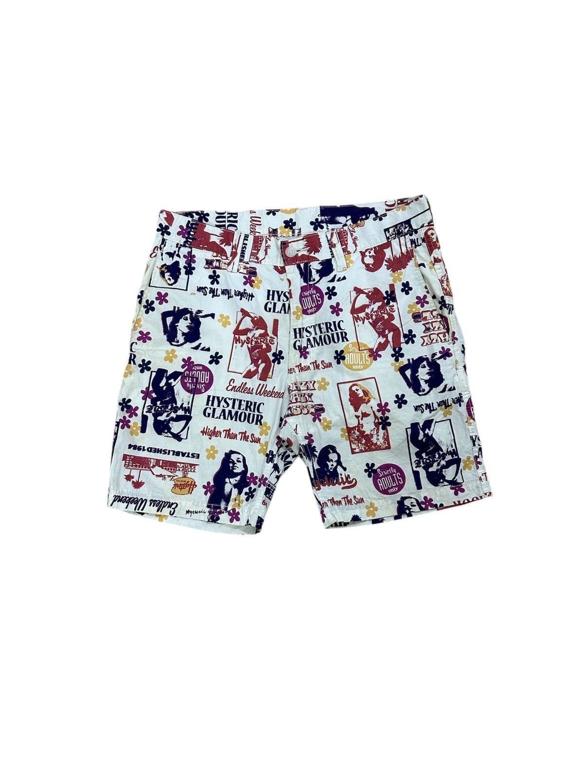 Hysteric Glamour Rare Beautiful Hysteric Glamour Sexy Girl Full Print Shorts Size US 33 - 1 Thumbnail
