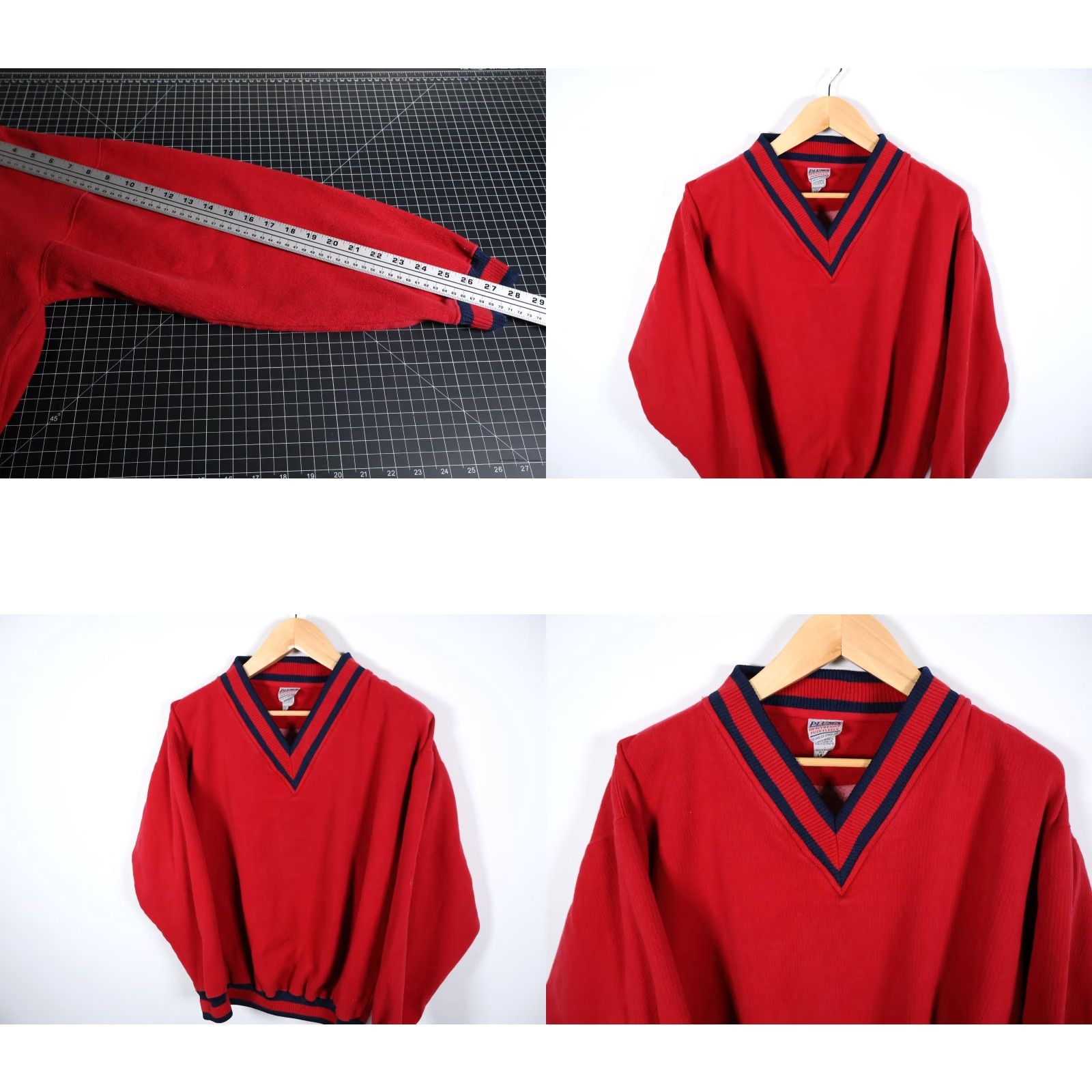 Vintage VINTAGE Pluma Sweatshirt Mens Large Red Blue Crew Neck Pullover 90s Tennis Pique Cotton Blend Fleece Heavyweight Seasonal Warmth Size US L / EU 52-54 / 3 - 8 Thumbnail