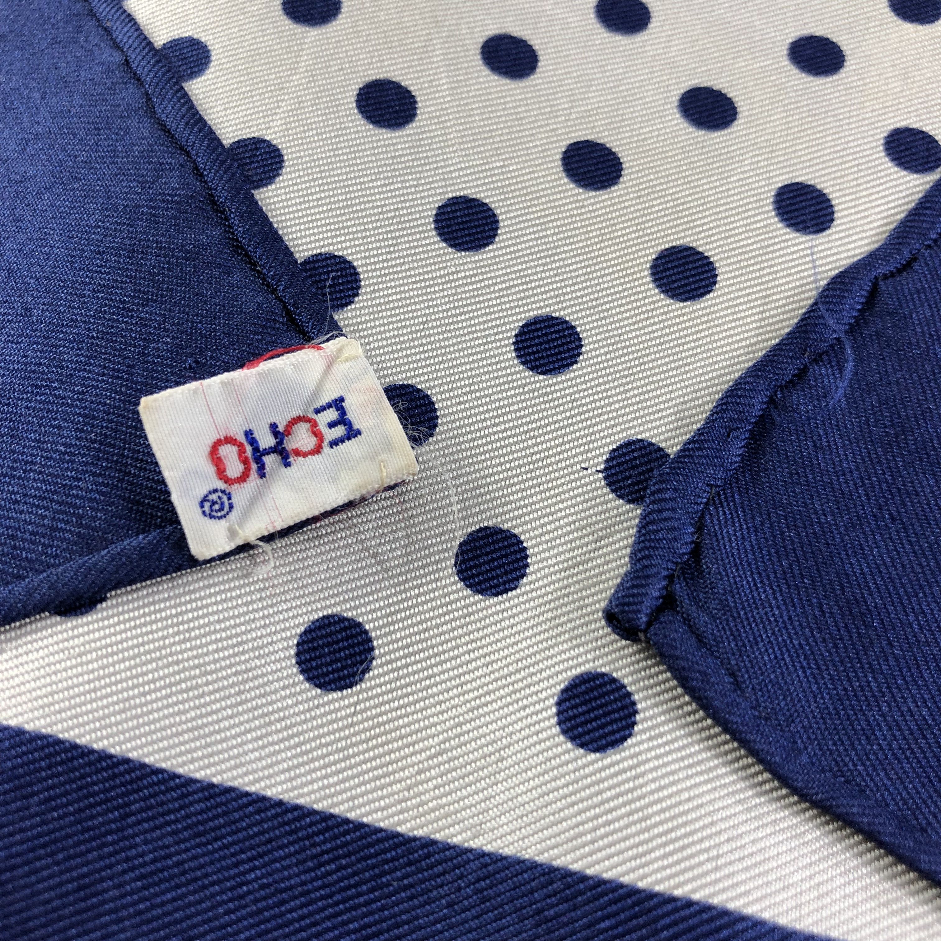 Vintage Vintage Echo Polka Dots Silk Scarf M769 Size ONE SIZE - 4 Thumbnail