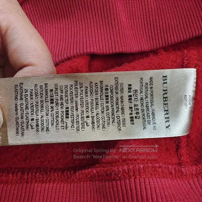 Burberry Burberry Red Hooded Zip Jacket. Size US L / EU 52-54 / 3 - 4 Thumbnail