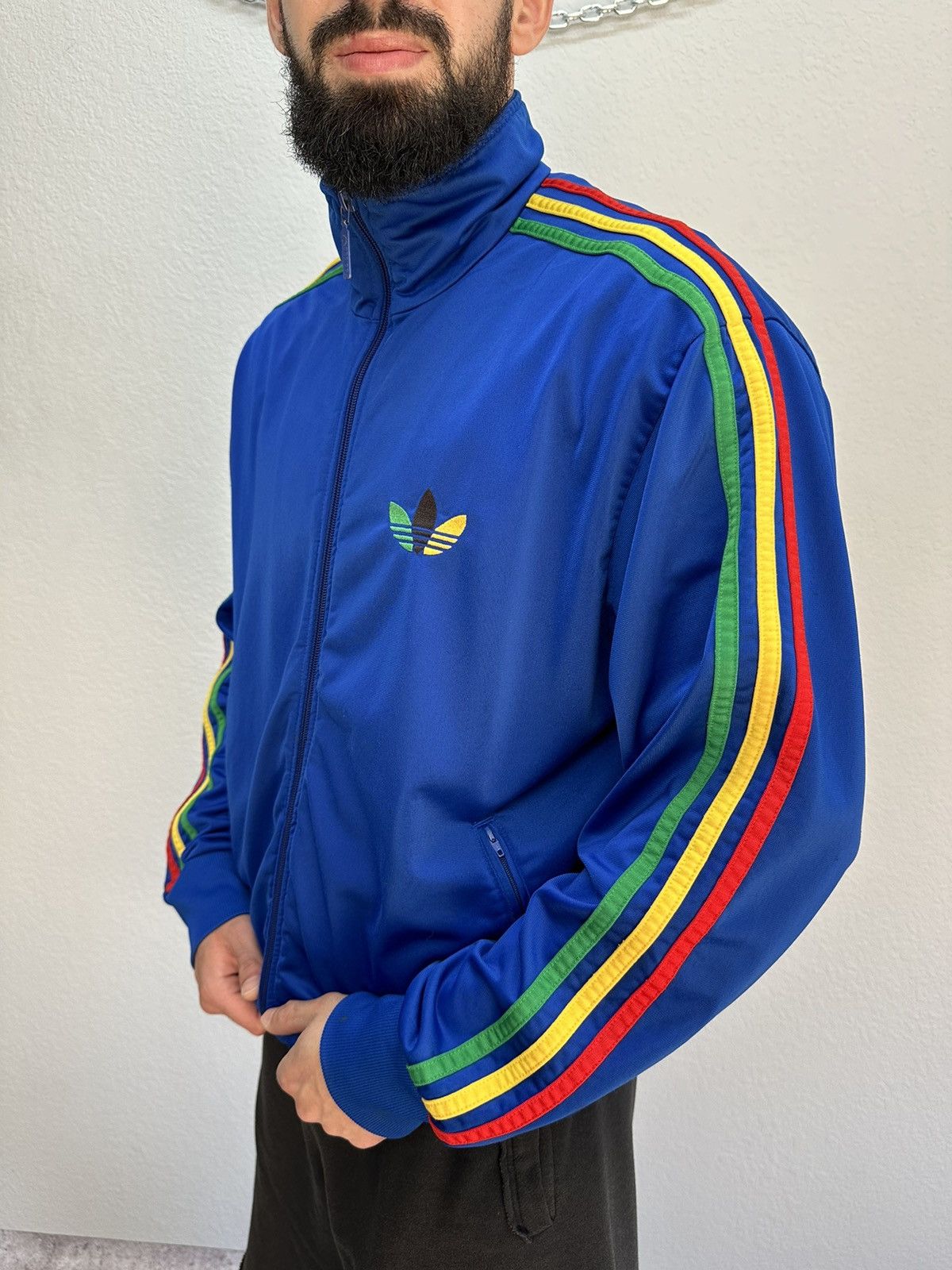 Adidas × Bob Marley × Vintage Vintage Adidas Bob Marley Blokecore Track Jacket Rasta Size US M / EU 48-50 / 2 - 7 Thumbnail