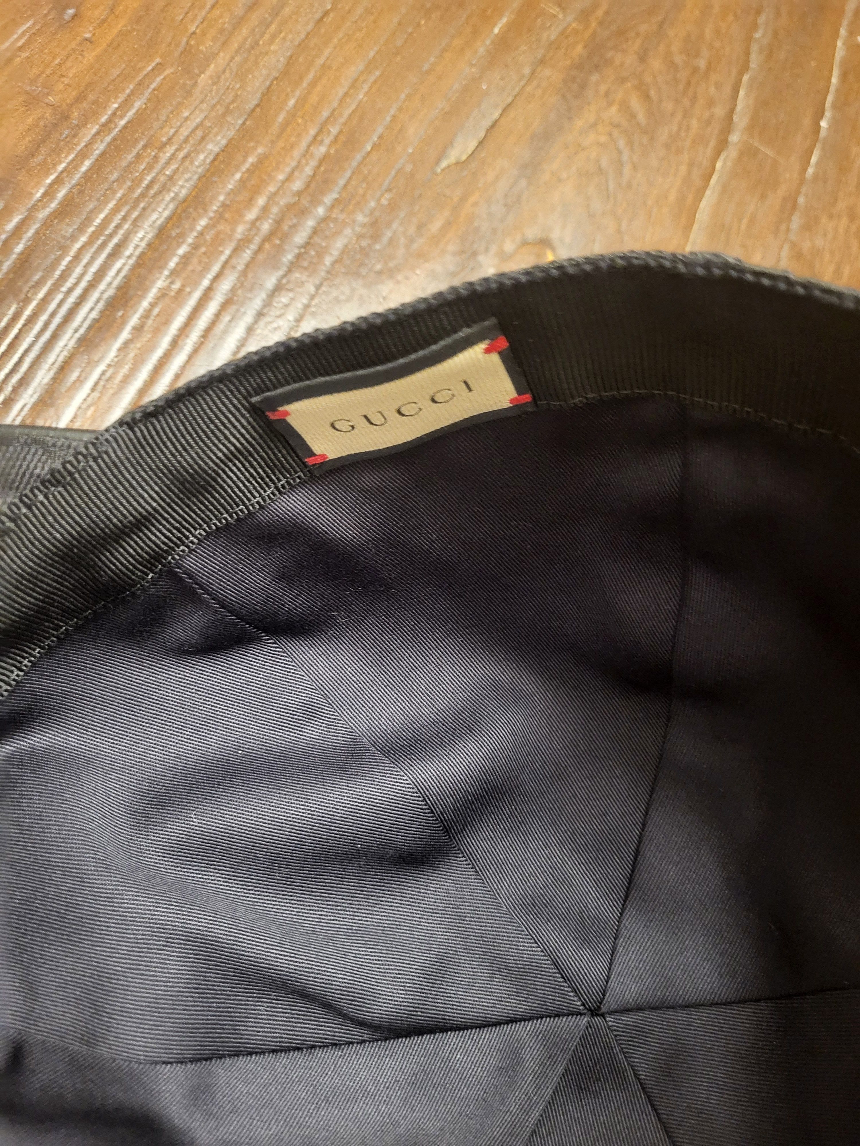 Gucci Black Canvas Baseball Cap M Size ONE SIZE - 4 Thumbnail