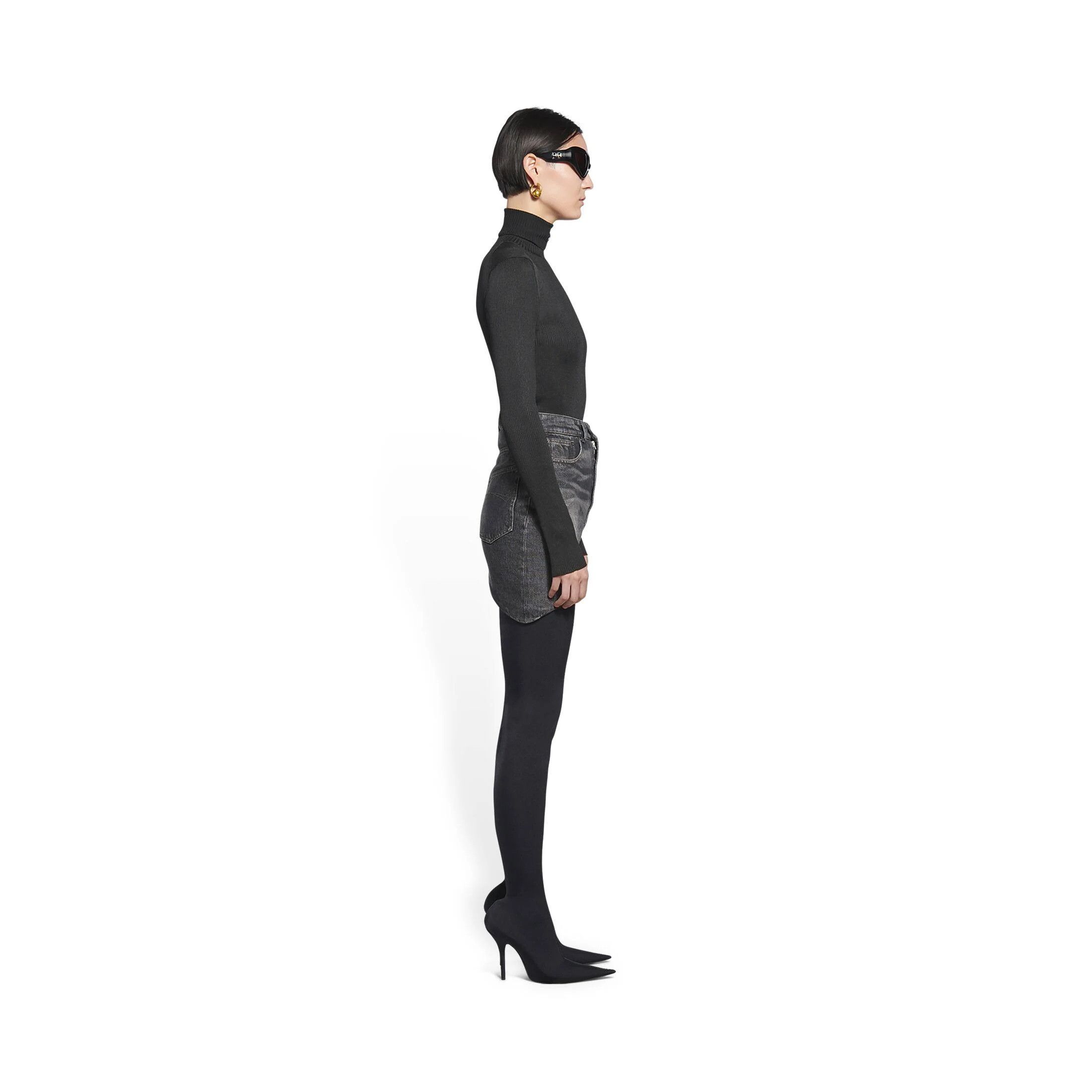 Balenciaga o1la1rc1a1024 Hourglass Skirt in Black Size 25" / US 0 / IT 36 - 3 Thumbnail