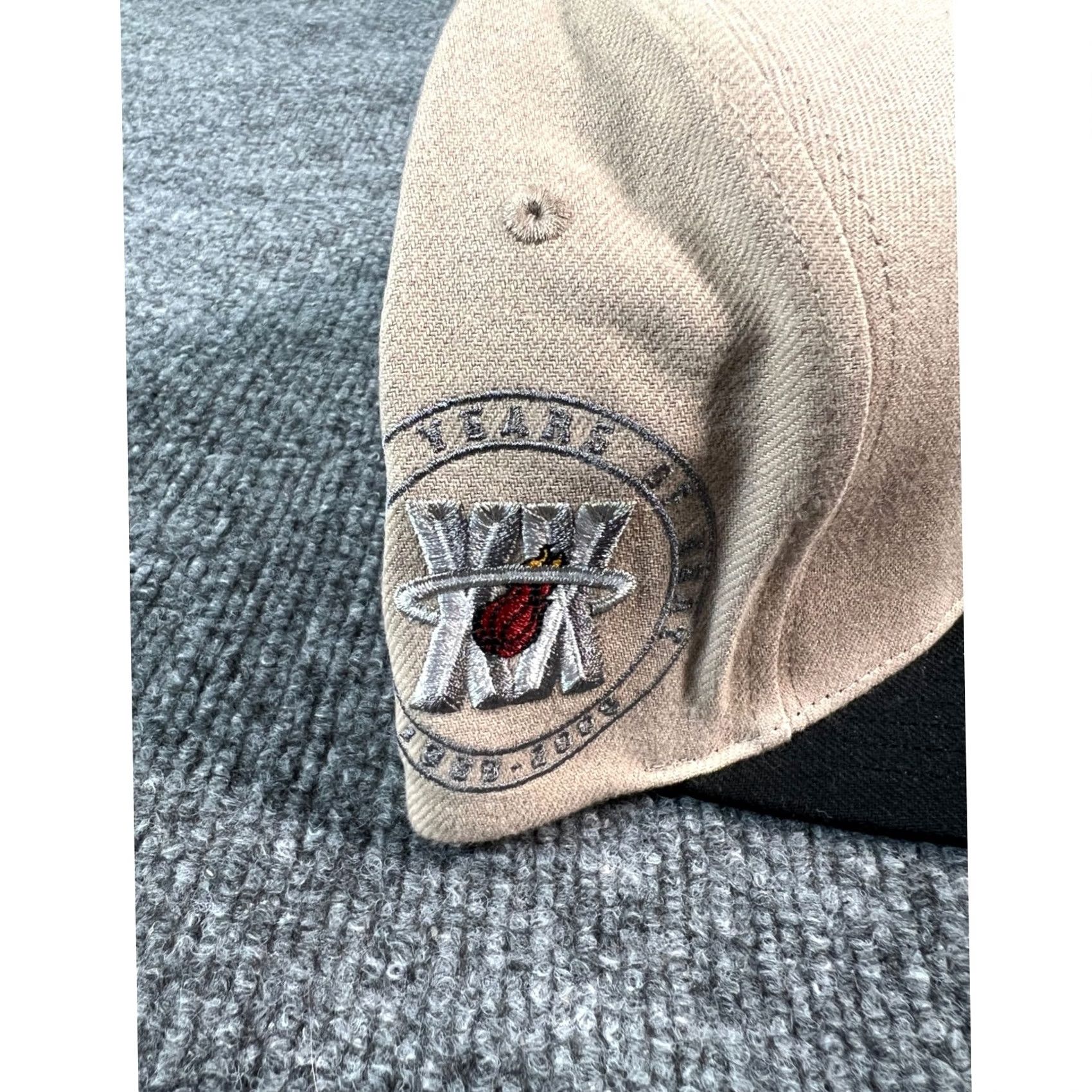 Mitchell & Ness Mitchell & Ness Miami Heat Snapback Hat - Retro Brown Mens Baseball Cap Size ONE SIZE - 2 Thumbnail