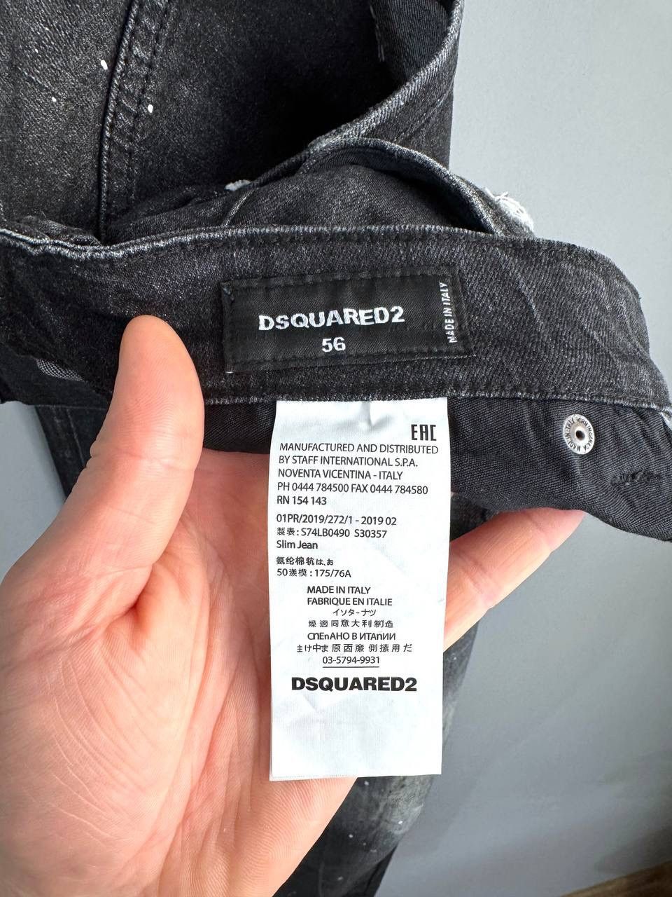 Dsquared2 Dsquared2 Black Distressed Men's Slim Jeans Size 56 W36 L32 Size US 36 / EU 52 - 18 Thumbnail