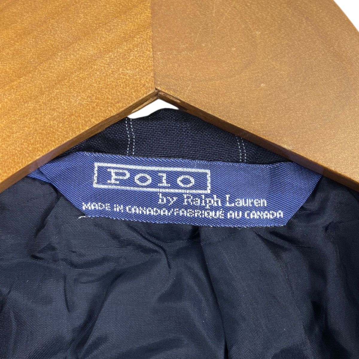 Polo Ralph Lauren Vintage POLO RALPH LAUREN Pinstripes 2 Button Blazer Coat Size 40R - 5 Thumbnail