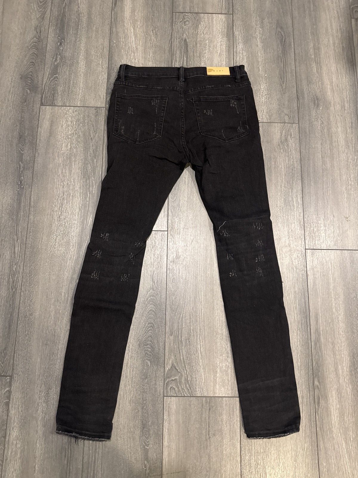 MNML Multi Colored and black distressed jeans Size US 33 - 2 Thumbnail