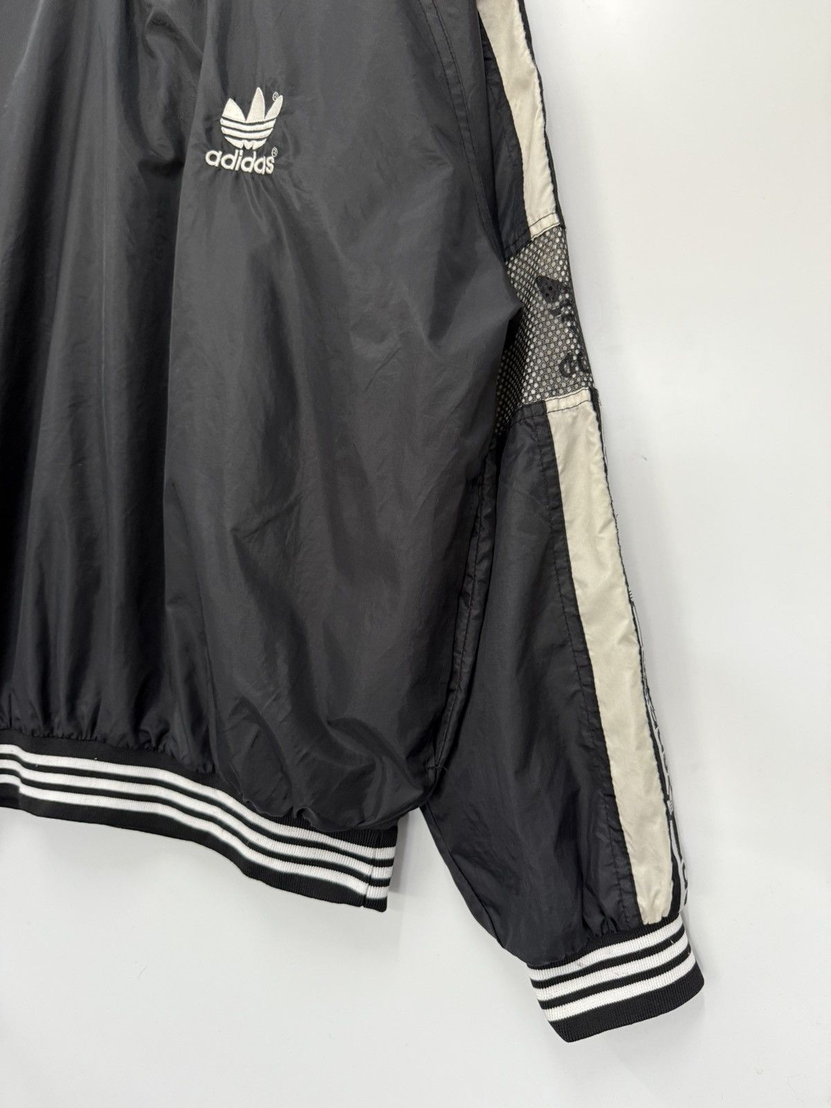 Adidas 🔥 VTG 90s Adidas Trefoil Side Tape V-Neck Back Hit Logo - L Size US L / EU 52-54 / 3 - 3 Thumbnail