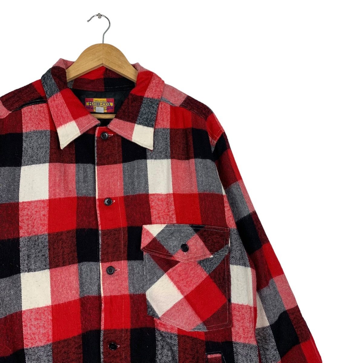 Flannel BOB-COX Red Checked Flannel Jacket #1143-C52 Size US M / EU 48-50 / 2 - 4 Thumbnail