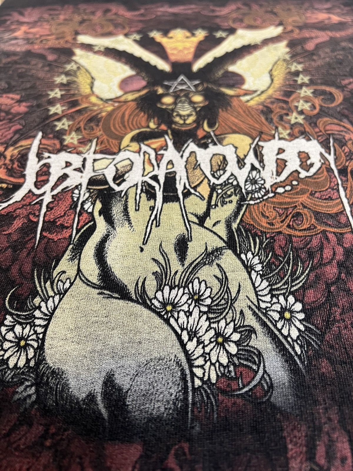 Band Tees Job For A Cowboy Baphomet Tee Faded Anvil Rare Size US S / EU 44-46 / 1 - 8 Thumbnail