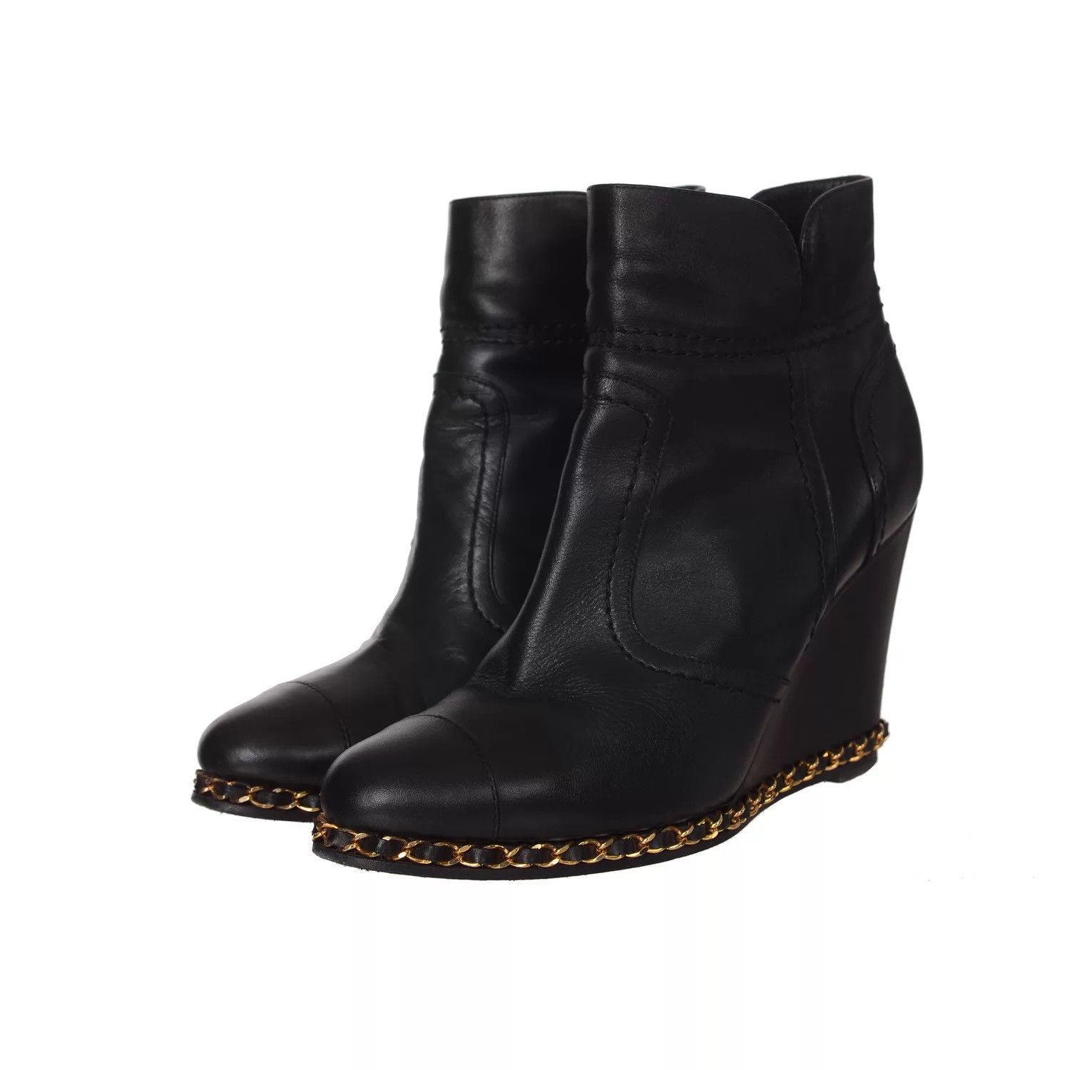 Chanel CHANEL Women's High Heel Boots EU 38.5 Size US 8 / IT 38 - 1 Thumbnail