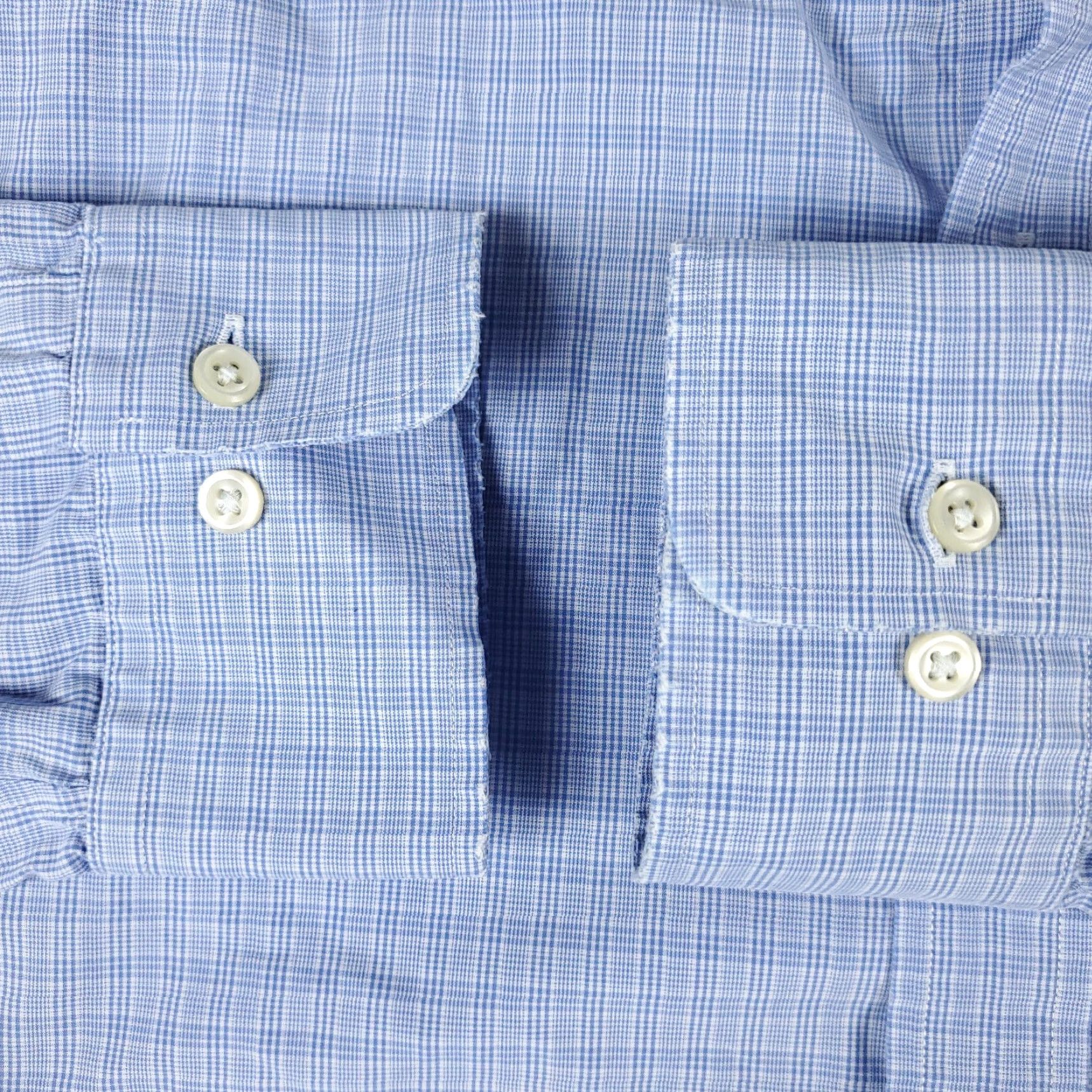 Ralph Lauren Ralph Lauren Dress Shirt Mens 17 Blue Plaid Long Sleeve Button-Down Casual Workwear Size 46R - 3 Thumbnail