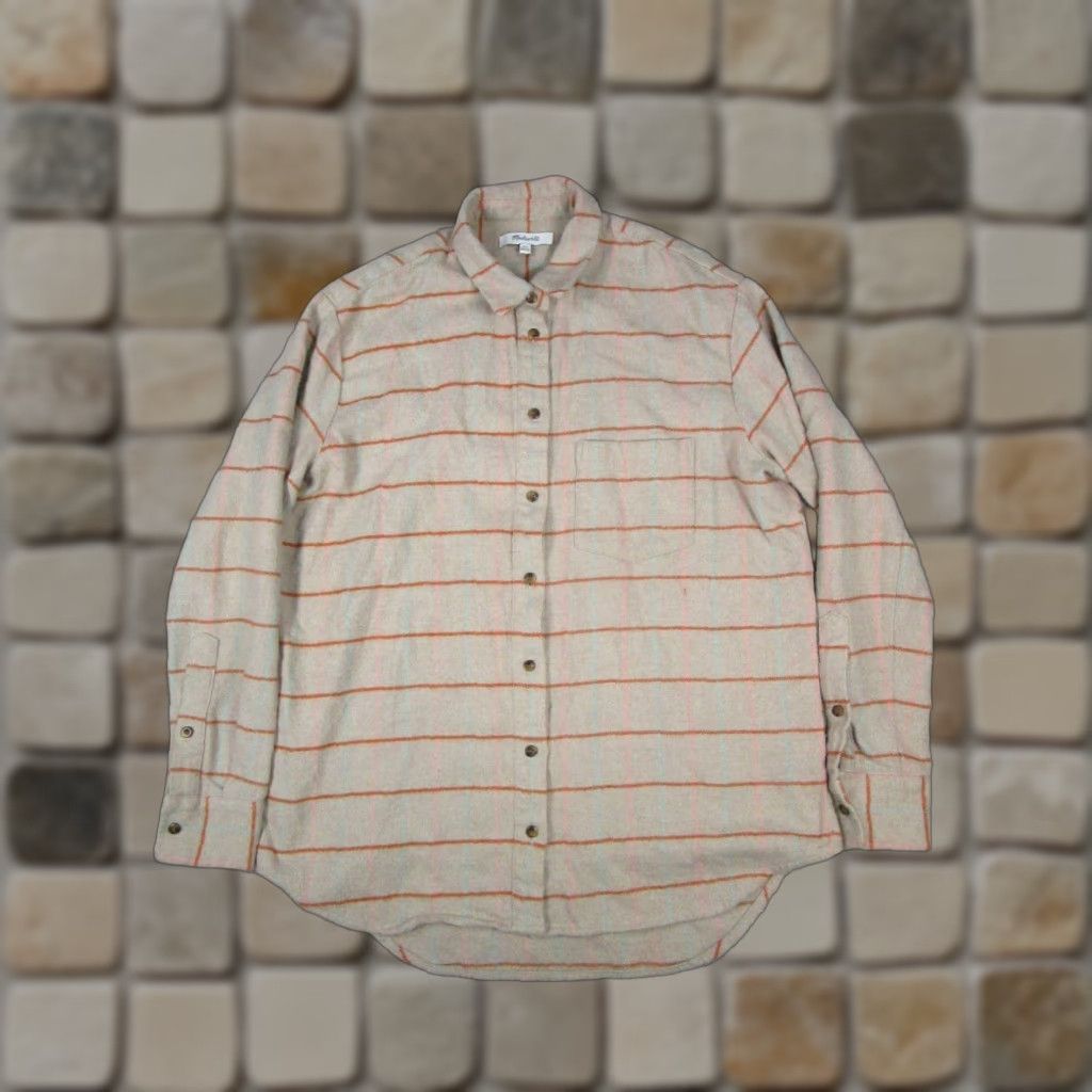 Madewell VINTAGE Madewell Women's shirt XS Plaid Cotton Button-up Long Sleeve Brown 90s Womens Size XXS / US 00 / IT 34 - 1 Thumbnail