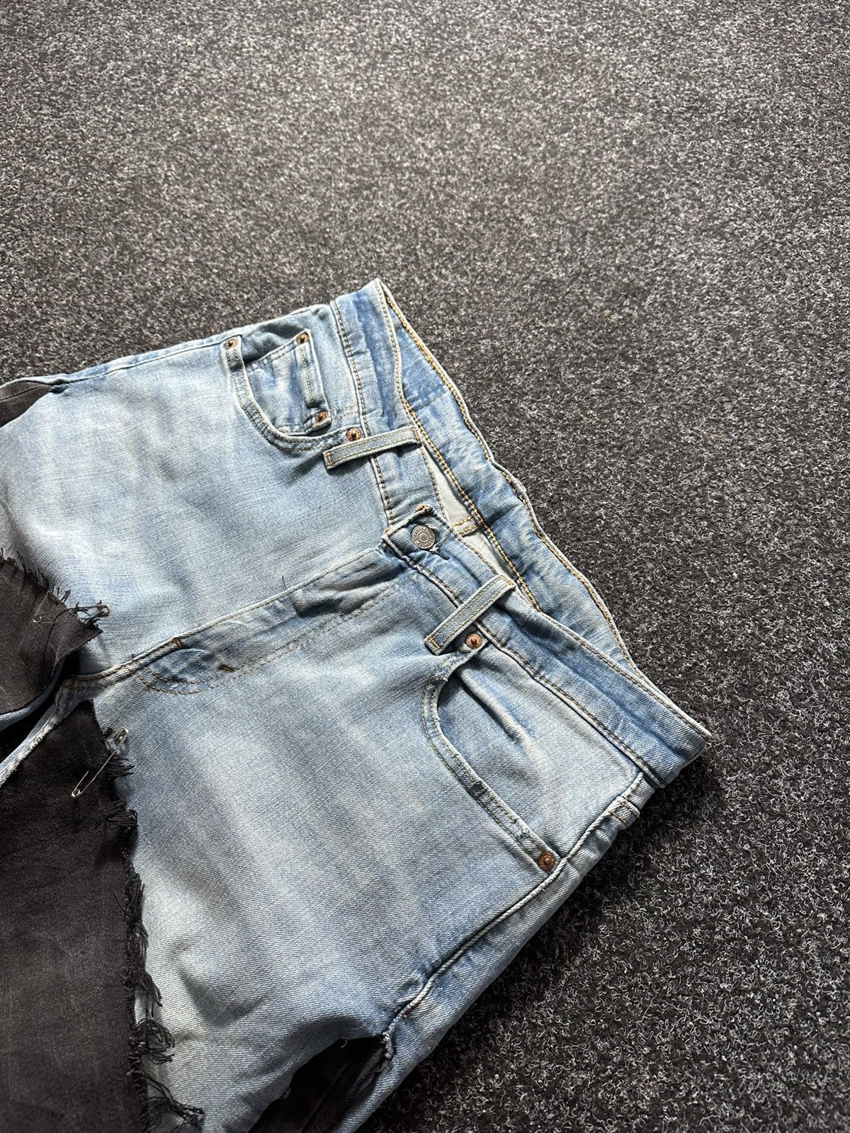 If Six Was Nine × Levi's 🚨GRAIL CUSTOM DENIM JEANS 2in1 ULTRA BAGGY Y2K JAPANESE STYL Size US 33 - 8 Thumbnail