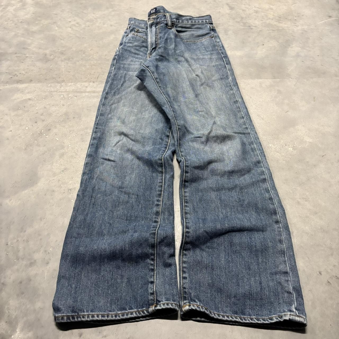 Japanese Brand × Vintage Crazy Vintage Y2K/2000s Grunge Dark Wash Bootcut Essential Denim Jeans! Size US 34 / EU 50 - 3 Thumbnail