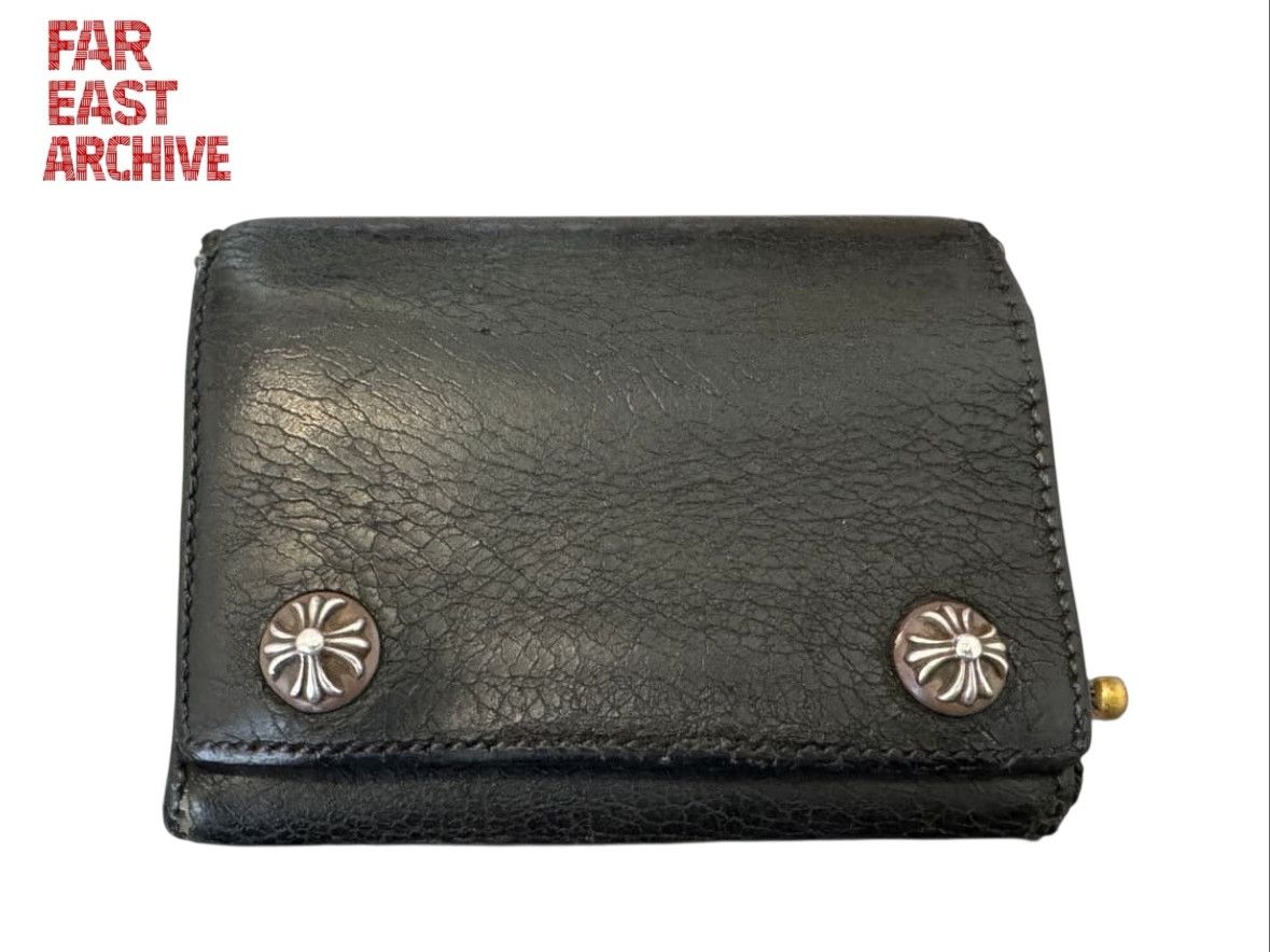 Chrome Hearts Chrome Hearts 3 Side Zip Pyramid Stud Wallet Black