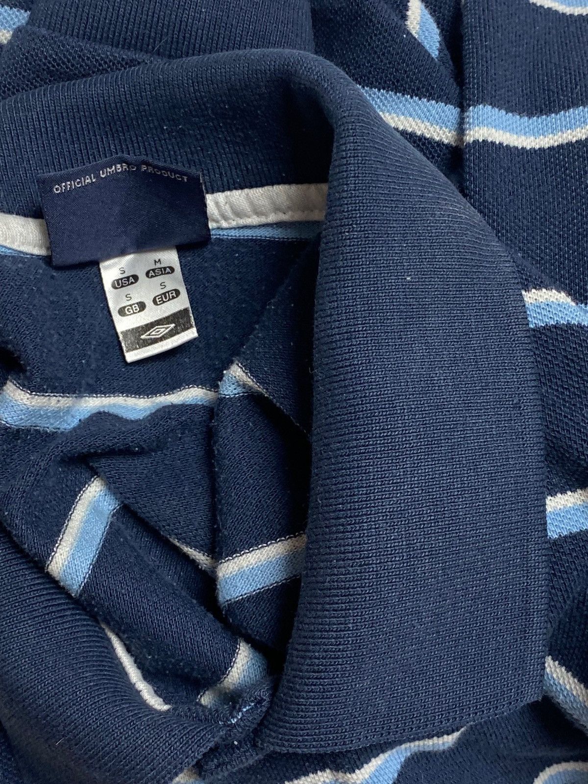 Umbro 00s Vintage UMBRO Striped Minimalistic Small Logo Polo Shirt Size US S / EU 44-46 / 1 - 4 Thumbnail