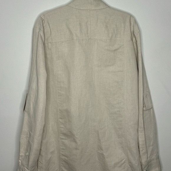 Helmut Lang Helmut Lang Twill Linen Shirt Natural Tan Men’s XL Size US XL / EU 56 / 4 - 5 Thumbnail