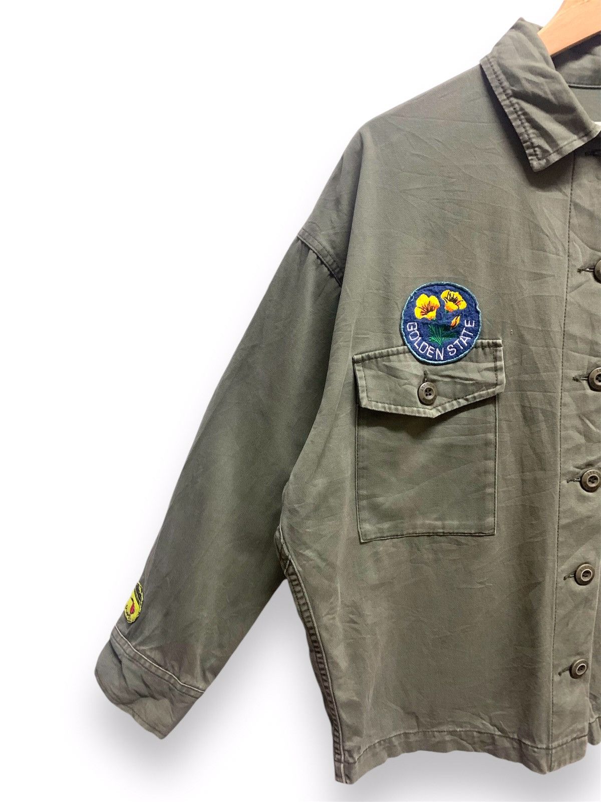 Japanese Brand MOUSSY Jacket Green Army Patches Size US XL / EU 56 / 4 - 3 Thumbnail