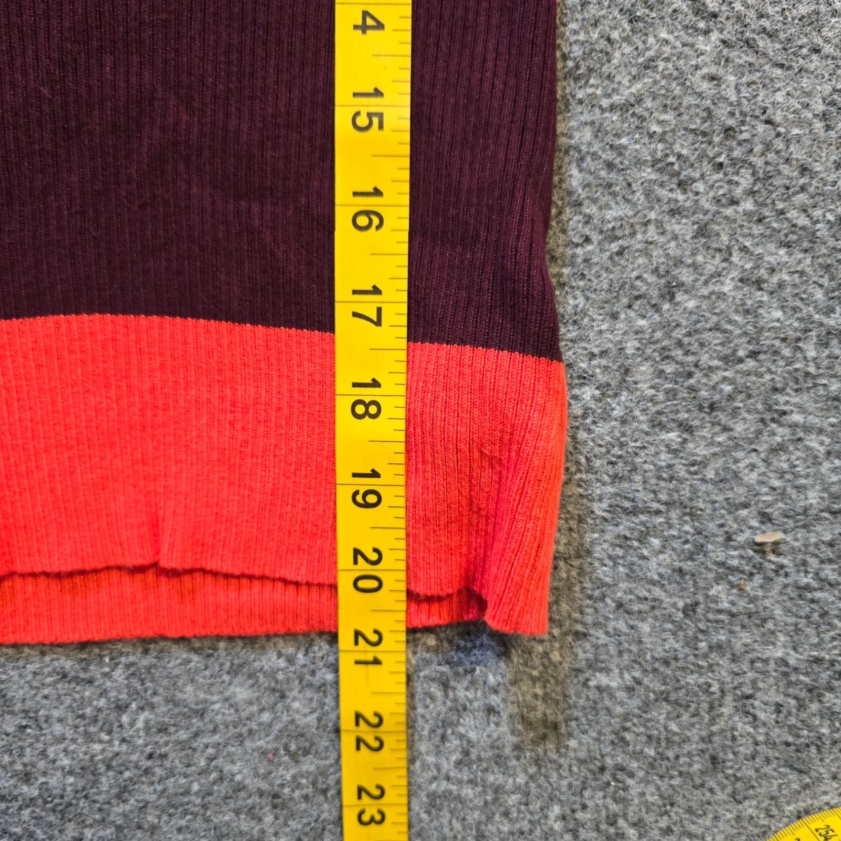 House of Harlow House Harlow Sweater Womens Size Small Purple Orange Rugby Stripe Ribbed Casual Size S / US 4 / IT 40 - 6 Thumbnail