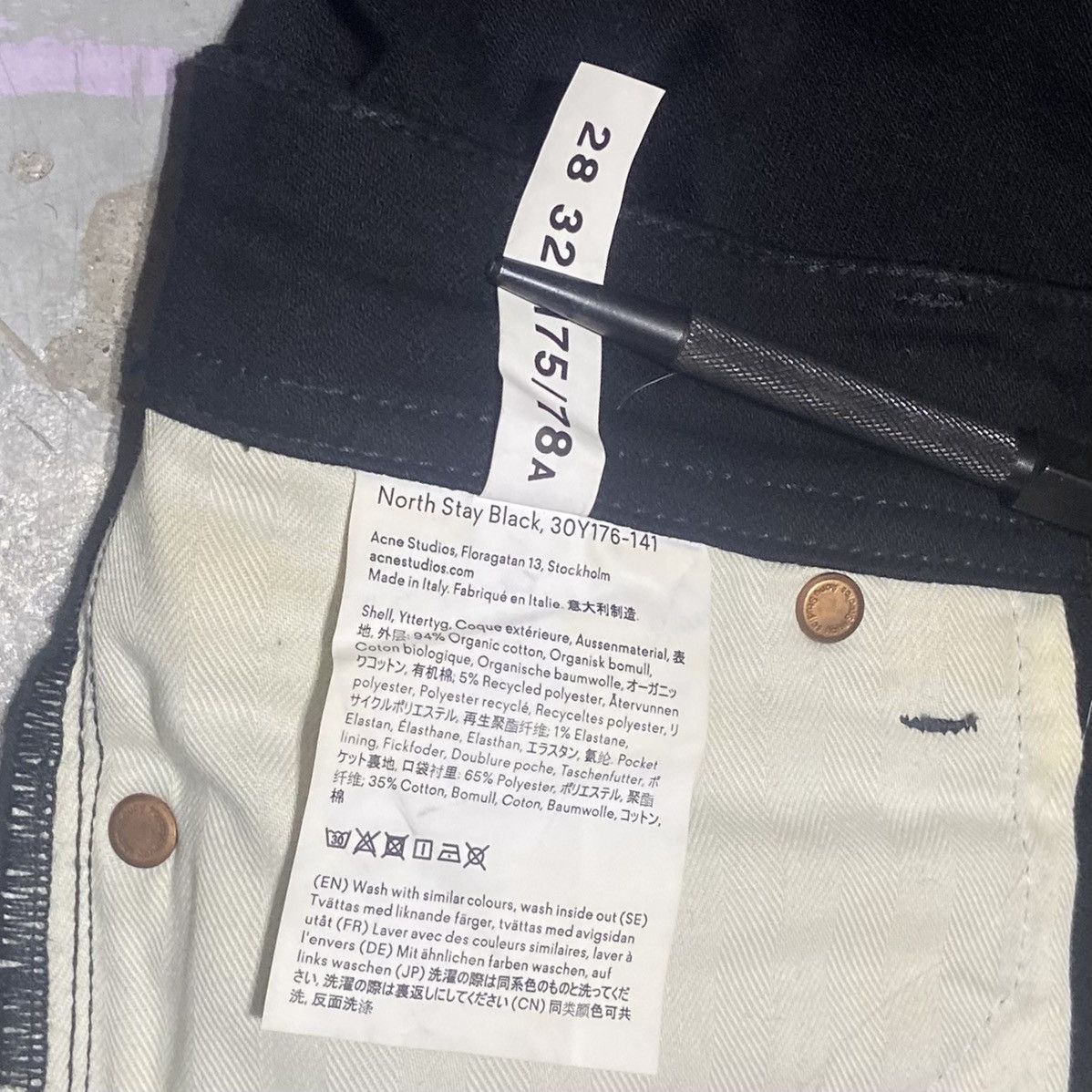 Acne Studios North Stay Black Jeans Size US 28 / EU 44 - 4 Thumbnail