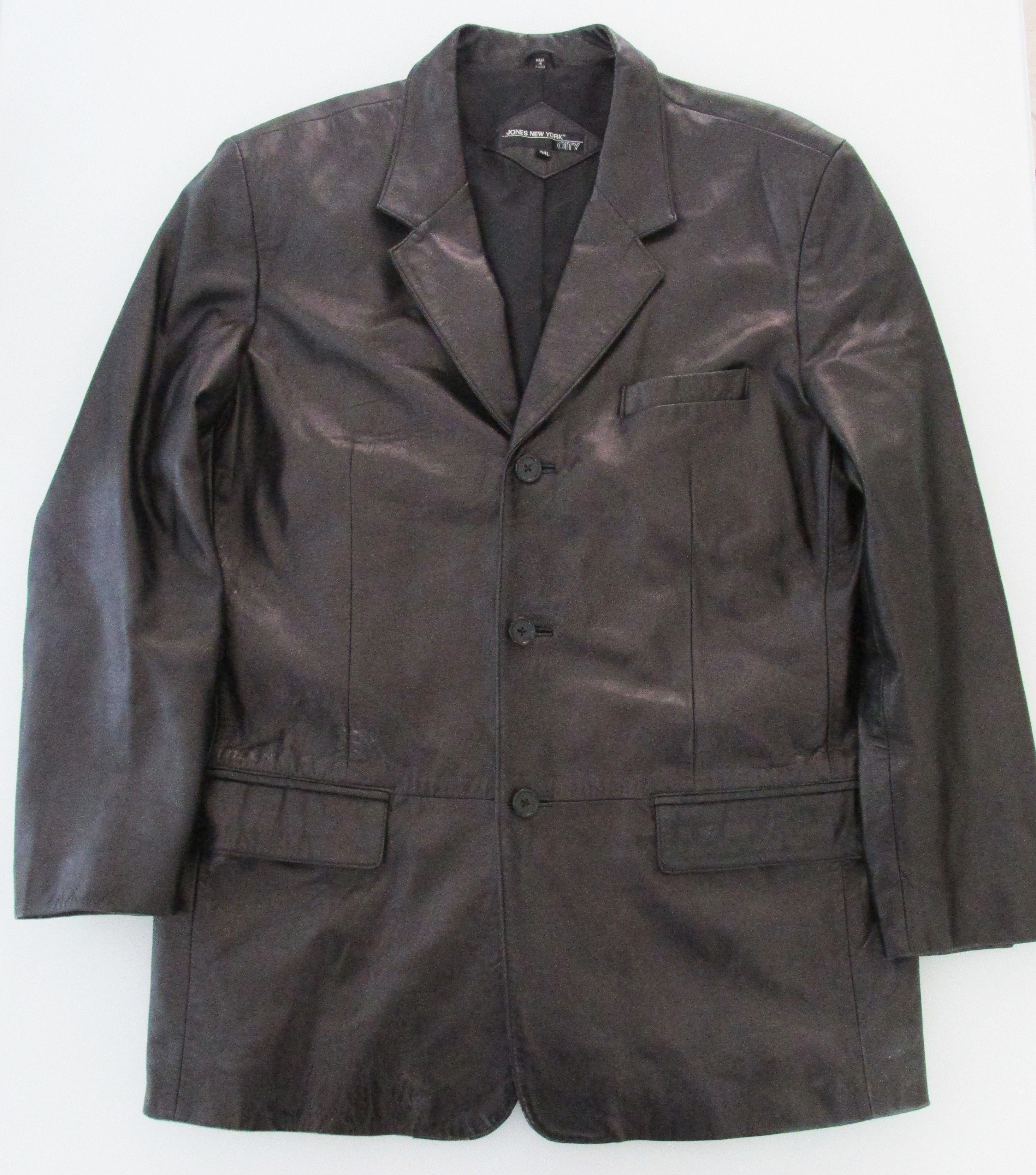 Jones New York Jones NY Men's Leather Jacket/Coat Size 44L Size US XL / EU 56 / 4 - 1 Thumbnail