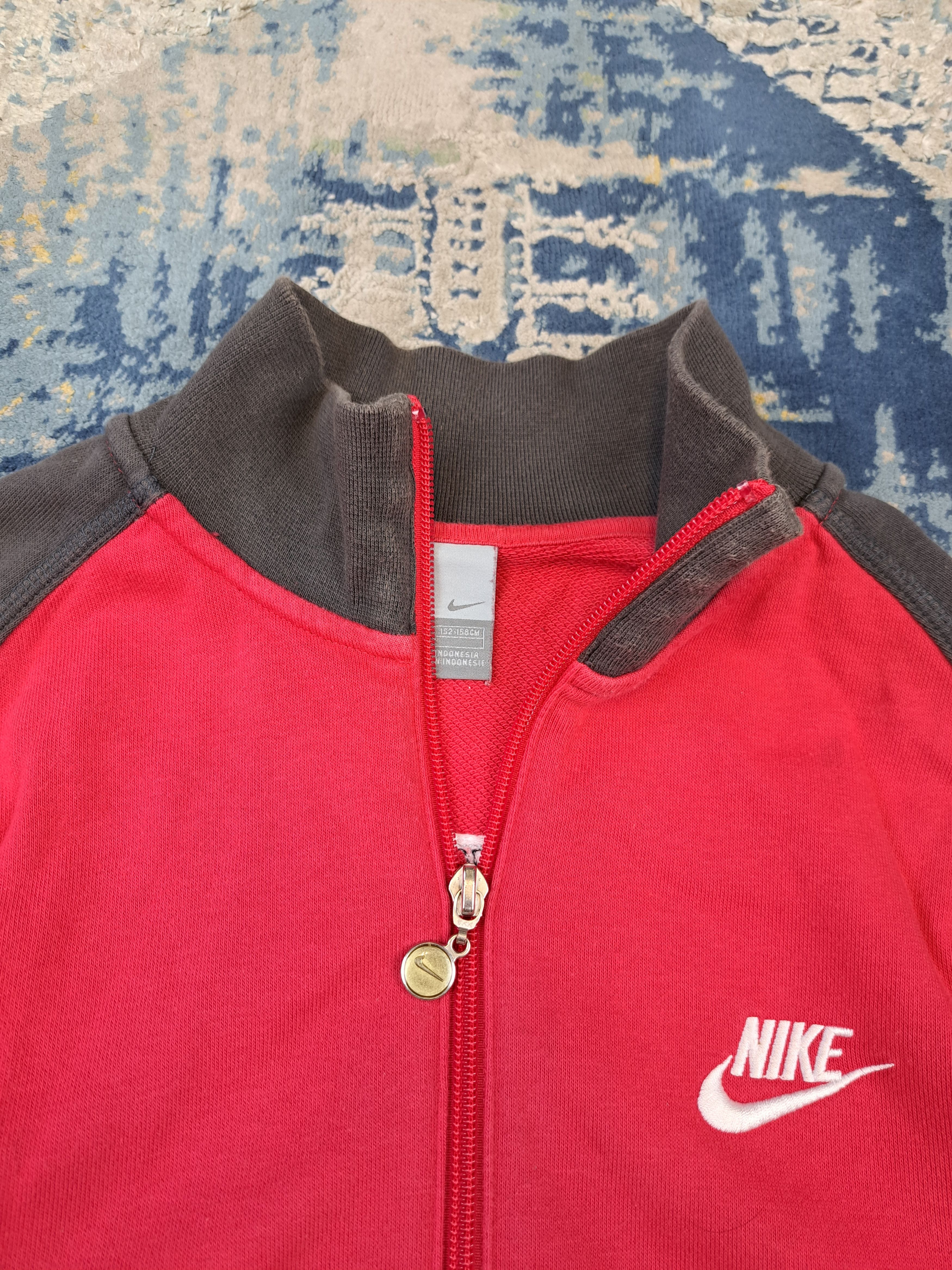 Nike Vintage 00s Nike Pink Brown Cropped Zip Up Sweatshirt y2k Size M / US 6-8 / IT 42-44 - 3 Thumbnail