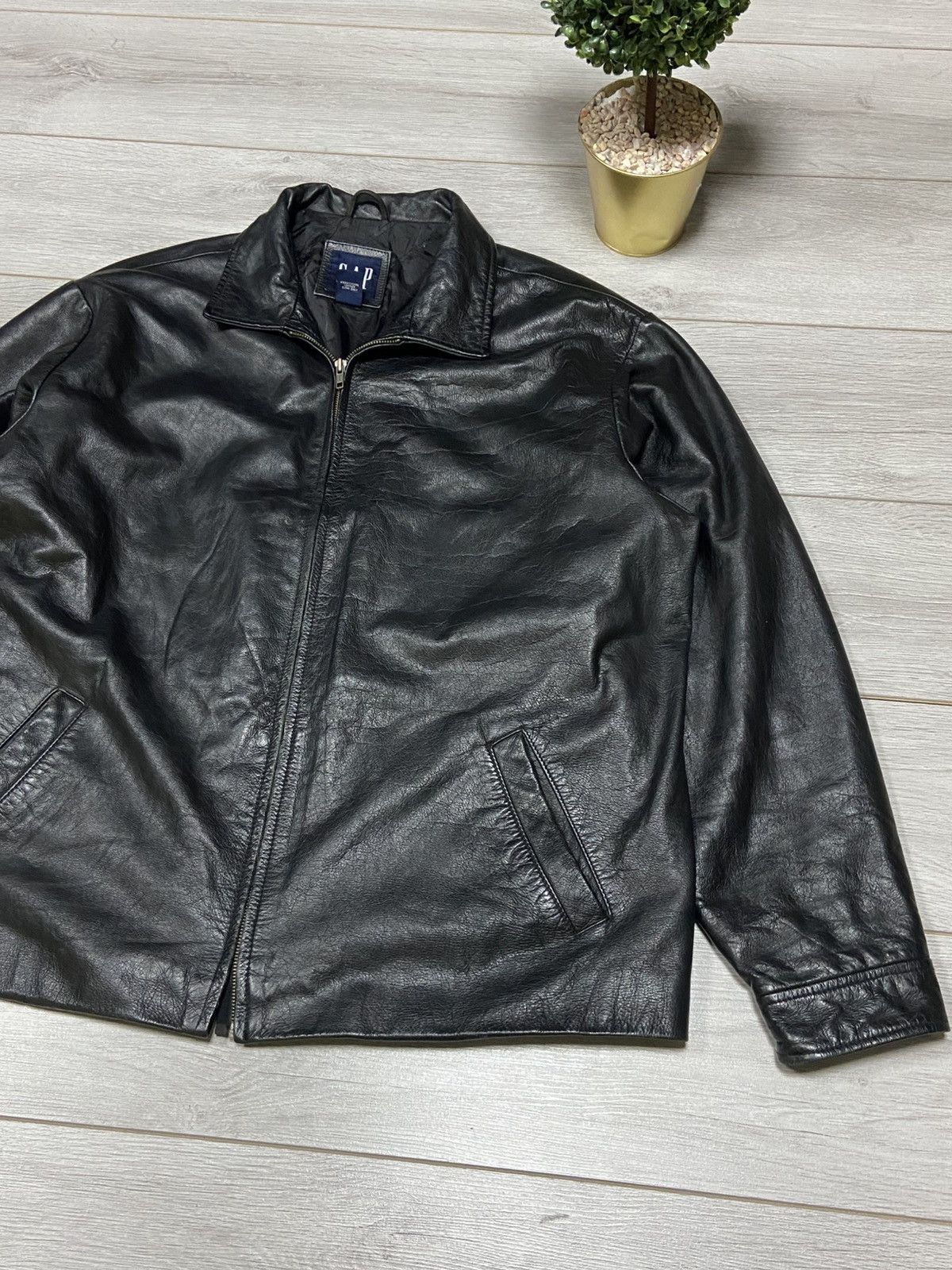 Gap GAP vintage leather jacket zip up Size US XXL / EU 58 / 5 - 3 Thumbnail
