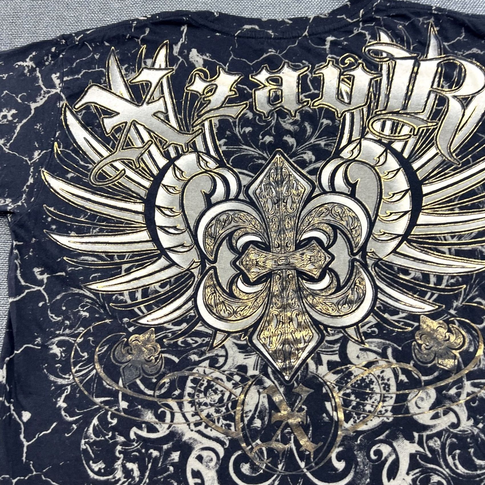 Vintage VINTAGE Y2K XAR Unlimited T Shirt Large Black Cross Wings Xzavier Cyber Grunge Mens Size US L / EU 52-54 / 3 - 6 Thumbnail
