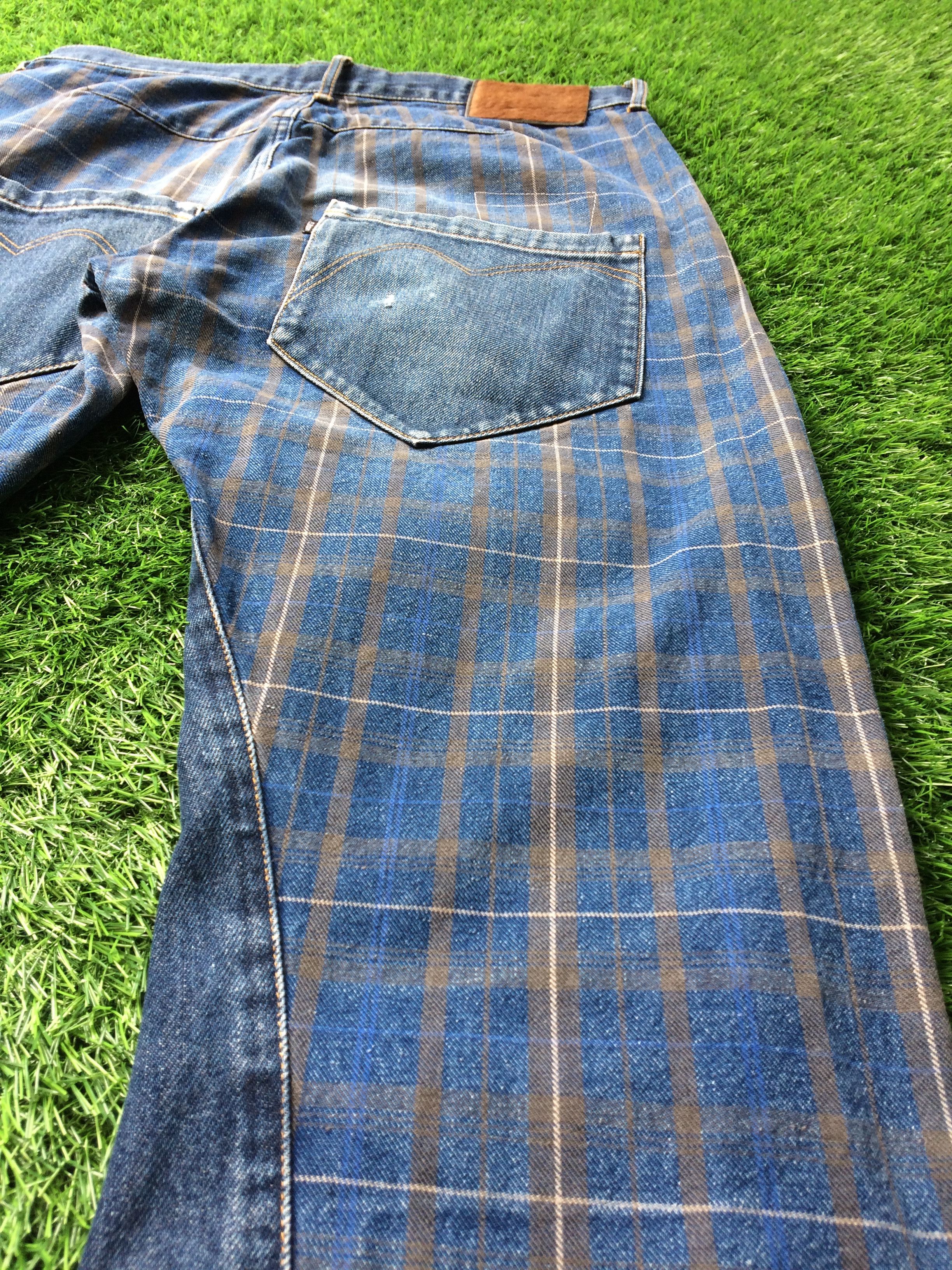 Japanese Brand × Jean Japanese Two Tone Tartan Denim Jeans D-714 Size US 31 - 7 Thumbnail