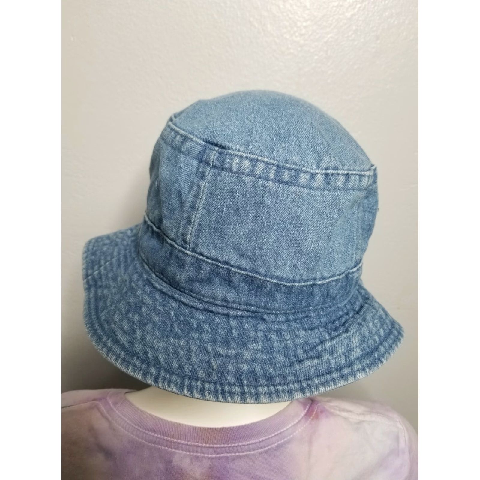 Denime VINTAGE Toppers Bucket Hat Blue Jean Denim One Size Embroidered Heart Size 42" / US 20 - 5 Thumbnail