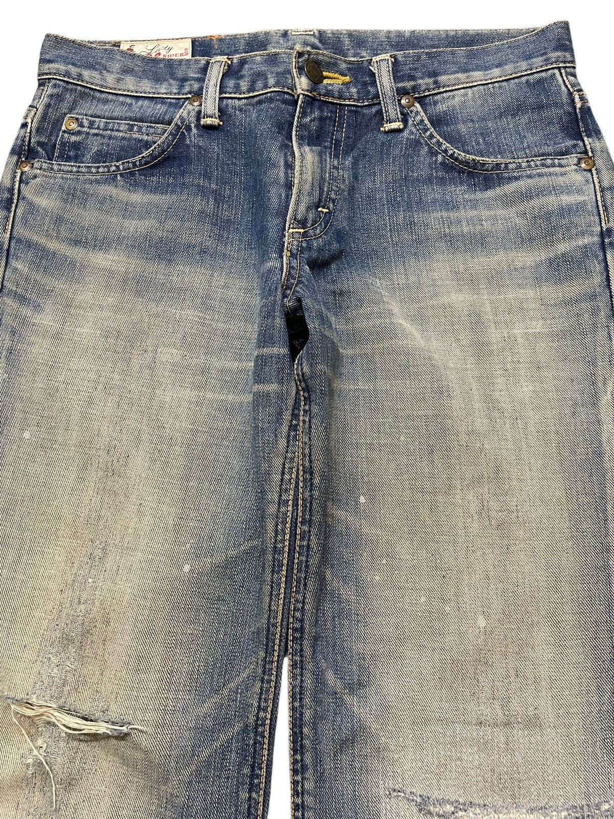 Lee Vintage Lee Mud Faded Wash Distress Style Jeans Size US 30 / EU 46 - 3 Thumbnail