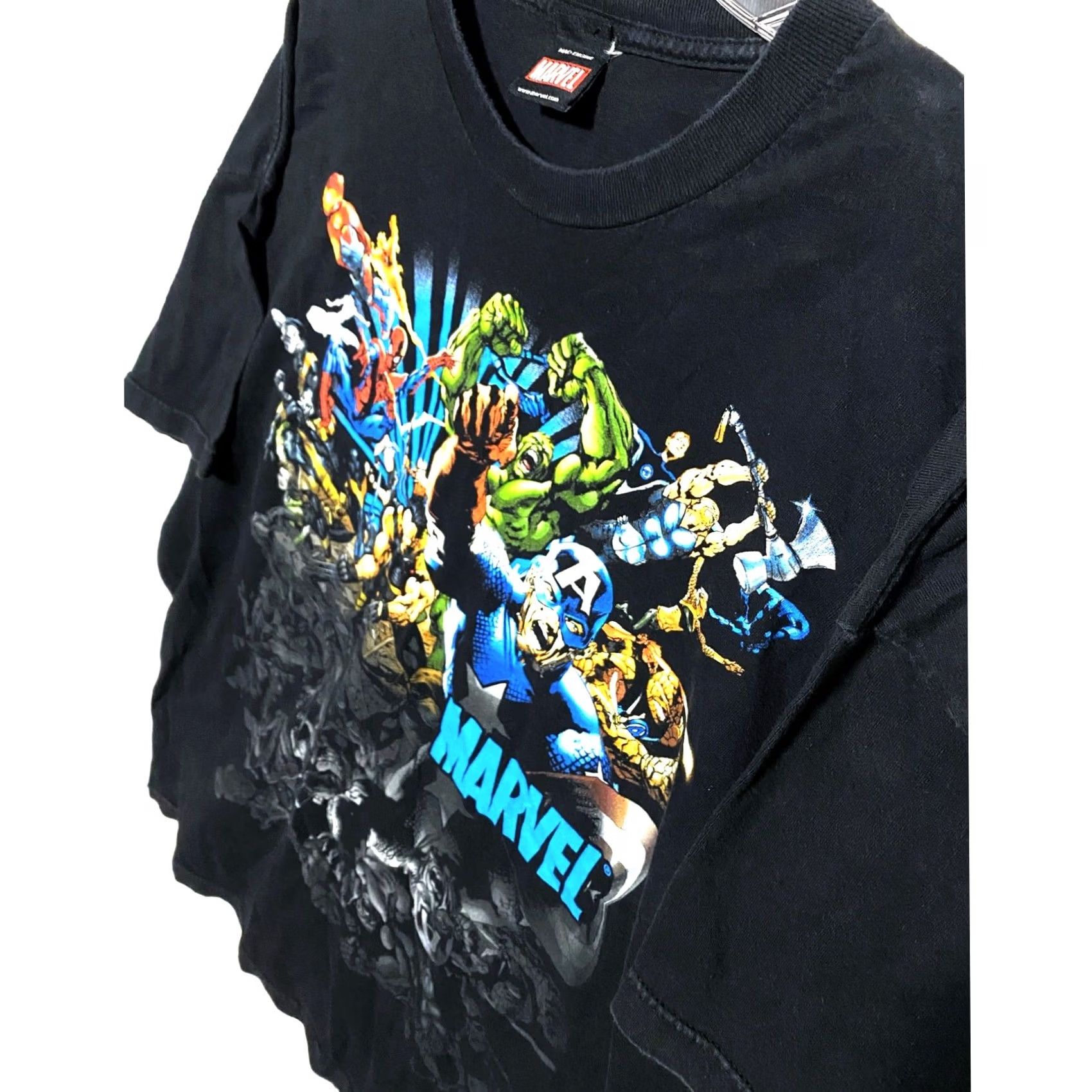 Vintage VINTAGE Mad Engine Marvel Shadow Hulk Black Shirt Mens XL T-Shirt 2000s Size US XL / EU 56 / 4 - 2 Thumbnail