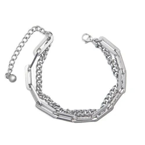 VIBE Fashion Stitching Double Layer Hip Hop Bracelet Size ONE SIZE - 7 Thumbnail