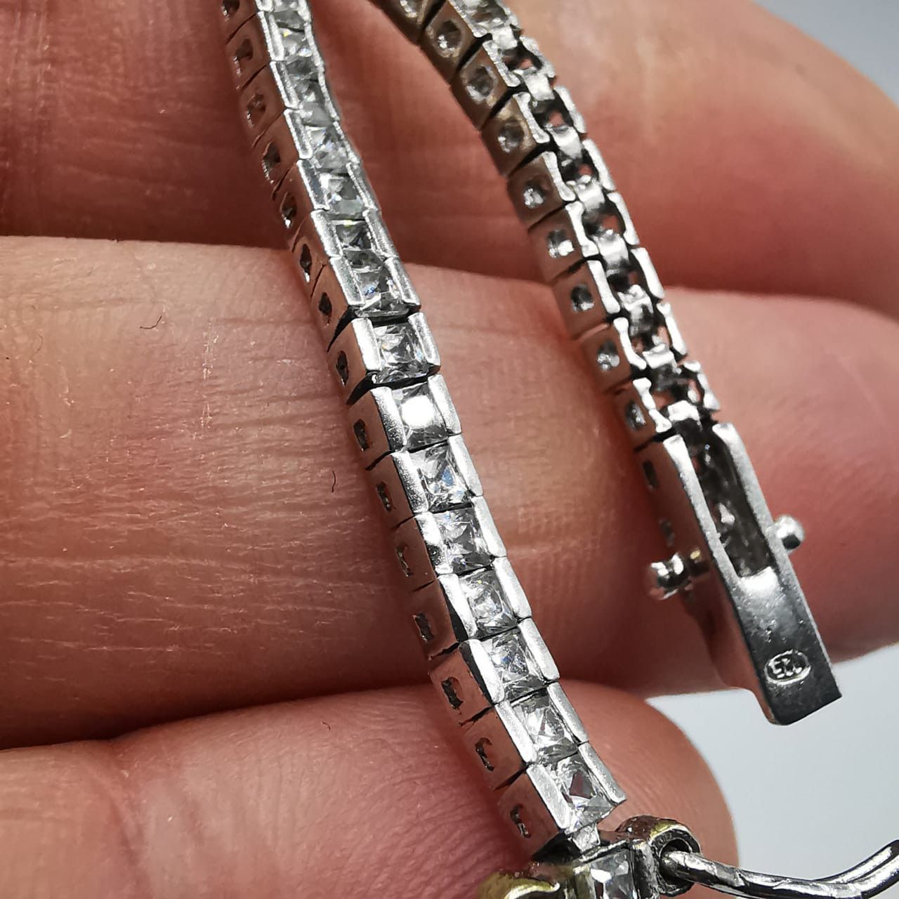 Vintage Vintage Bracelet Jewelry,925 Sterling Silver Zircon 7,93g Size ONE SIZE - 3 Thumbnail