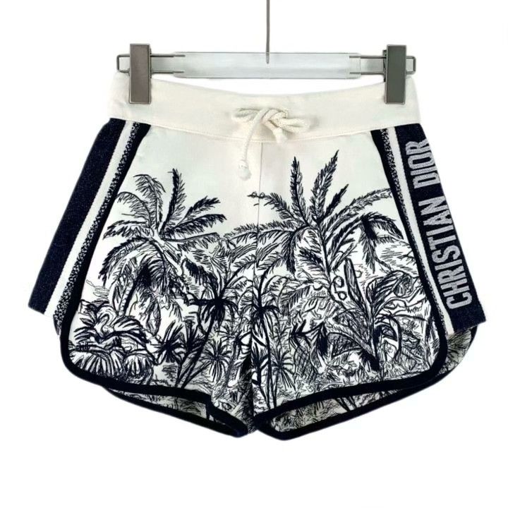 Dior Dior White Jungle Print Cotton Shorts Size 22" - 1 Thumbnail
