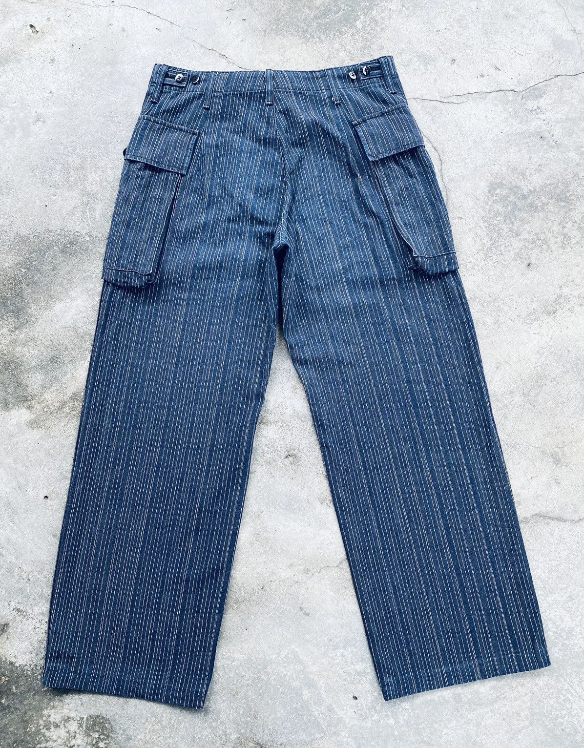 Indigo Vintage Trans Continents Indigo Herringbone Pants Size US 31 - 2 Thumbnail