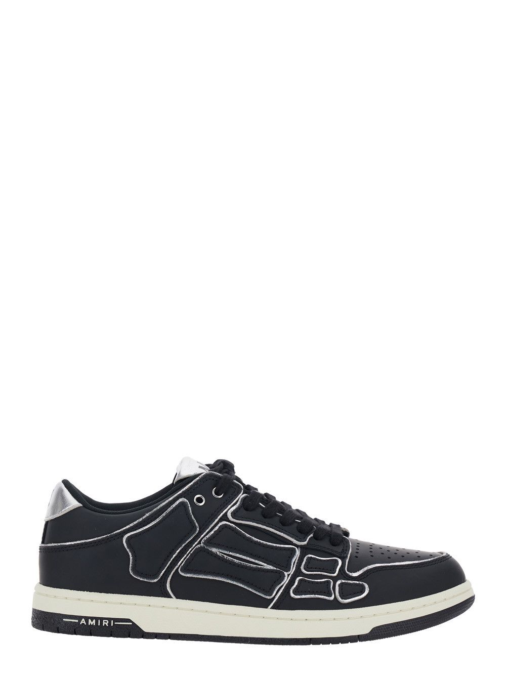 Amiri Sneaker 'Skel Top Low' with Logo Patch on the Tongue and Contrast Details on the Sides in Black Leather for Men Size US 8 / EU 41 - 1 Thumbnail
