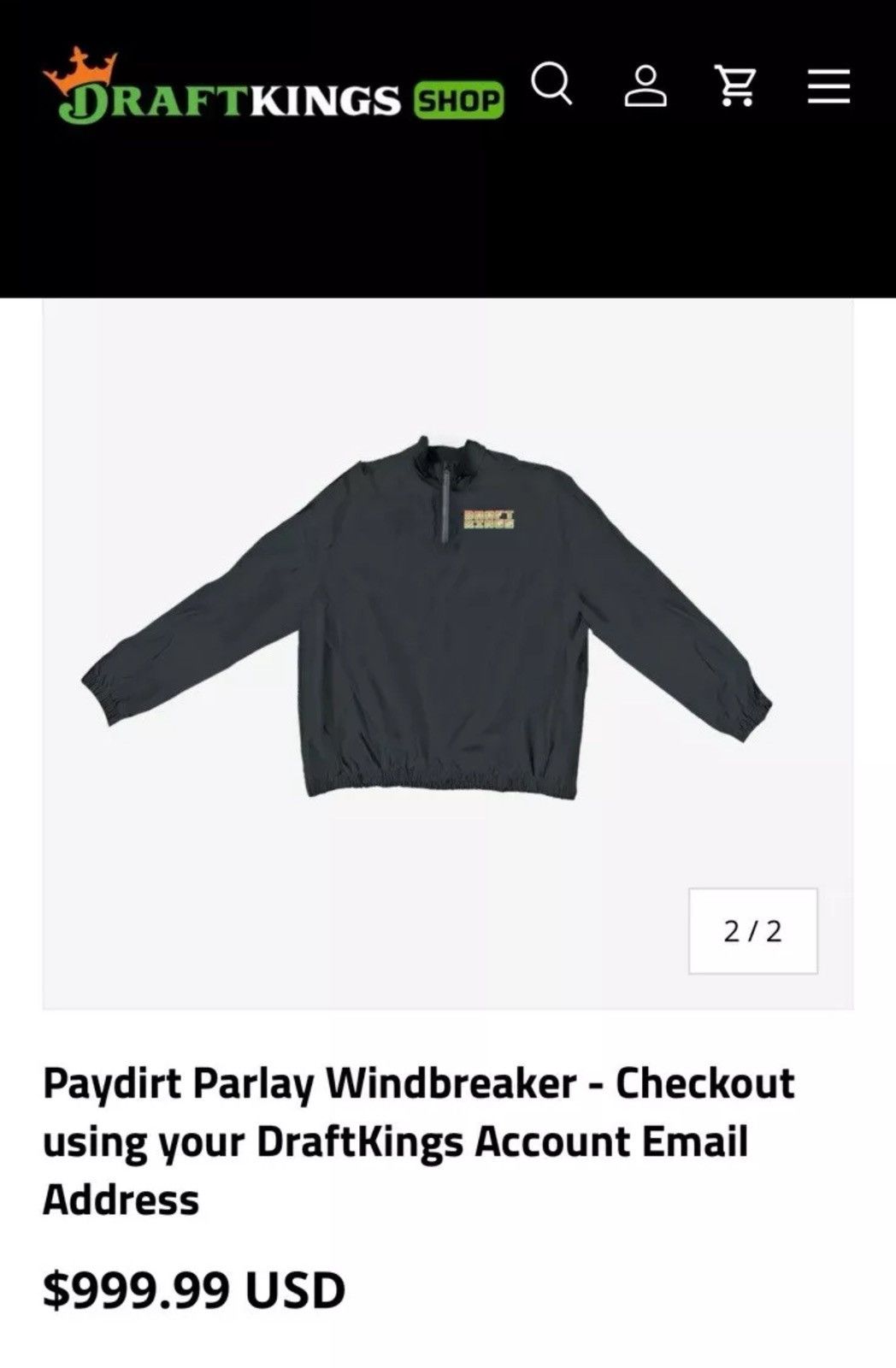 Other Barstool x DraftKings Paydirt Parlay Windbreaker, Men’s M Size US M / EU 48-50 / 2 - 3 Thumbnail