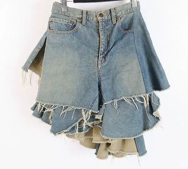 Junya Watanabe Junya Watanabe size S Floral pleated denim skirt Size 23" - 2 Thumbnail