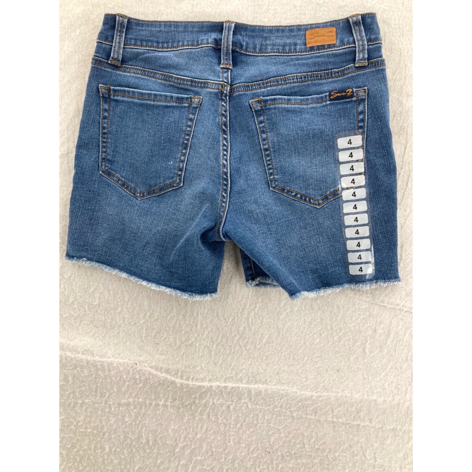 Vintage VINTAGE Seven7 Bermuda Shirt Women 4 Blue Denim Dark Wash 80s 90s Size 27" / US 4 / IT 40 - 6 Thumbnail