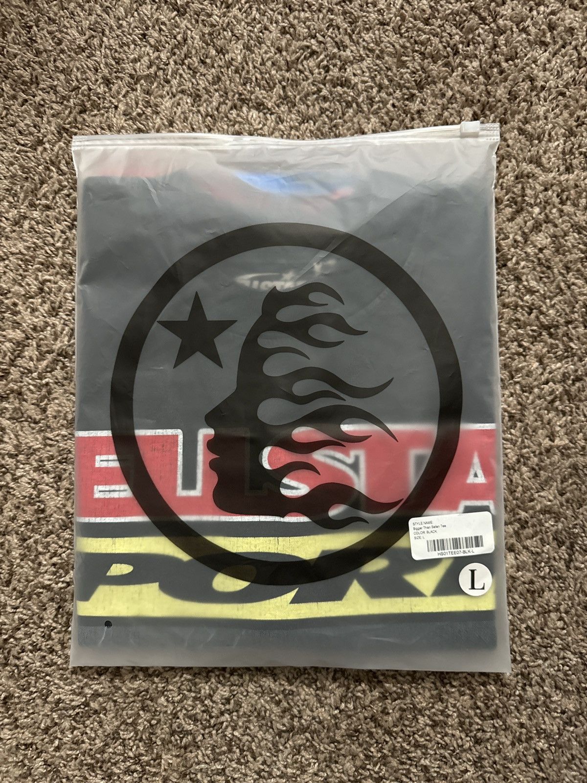 image of Hellstar Knock-Out T-Shirt in Black, Men's (Size Large)