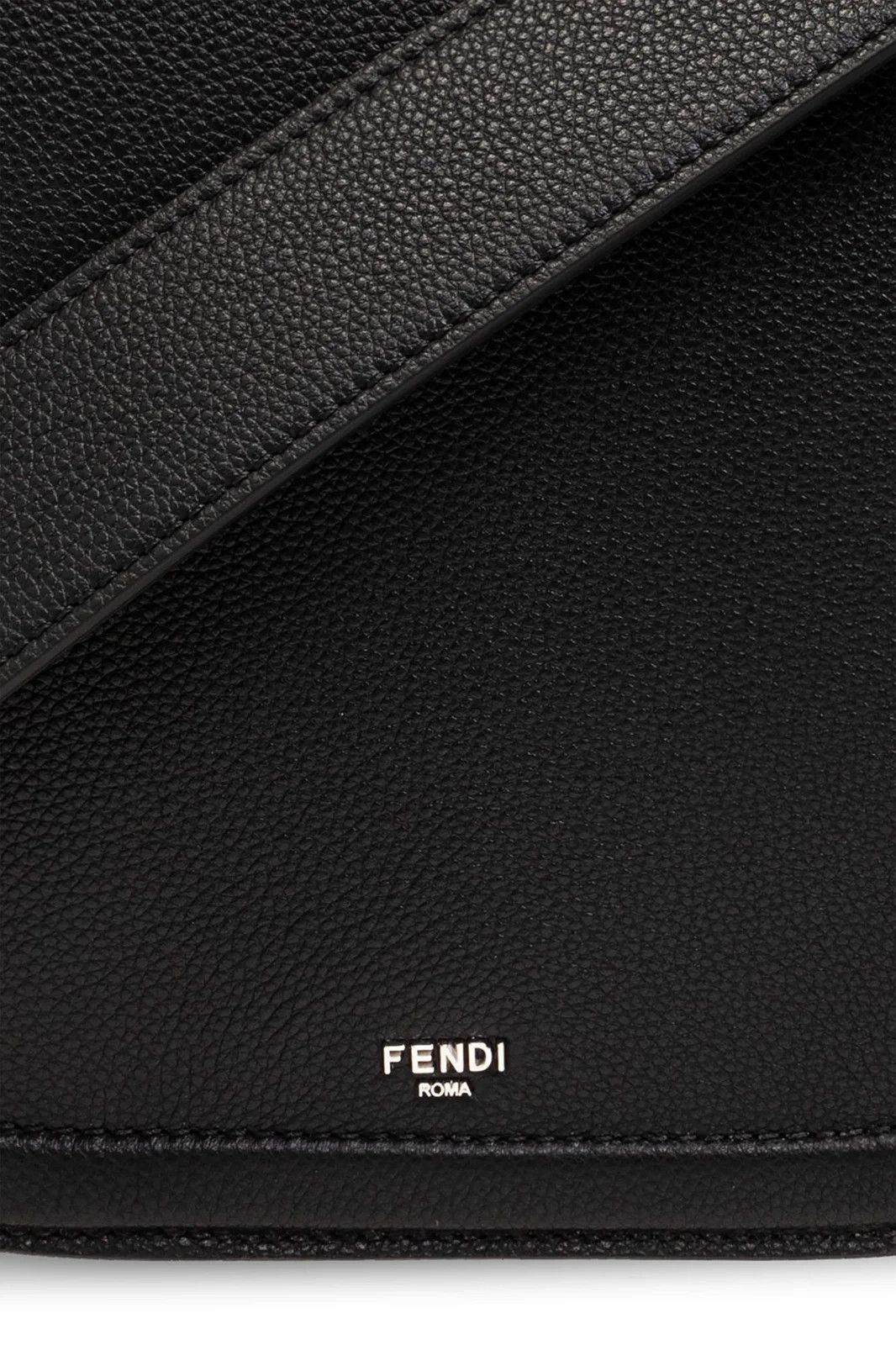 Fendi o1mtch0225 Leather Chiodo Messenger in Black Size ONE SIZE - 4 Thumbnail