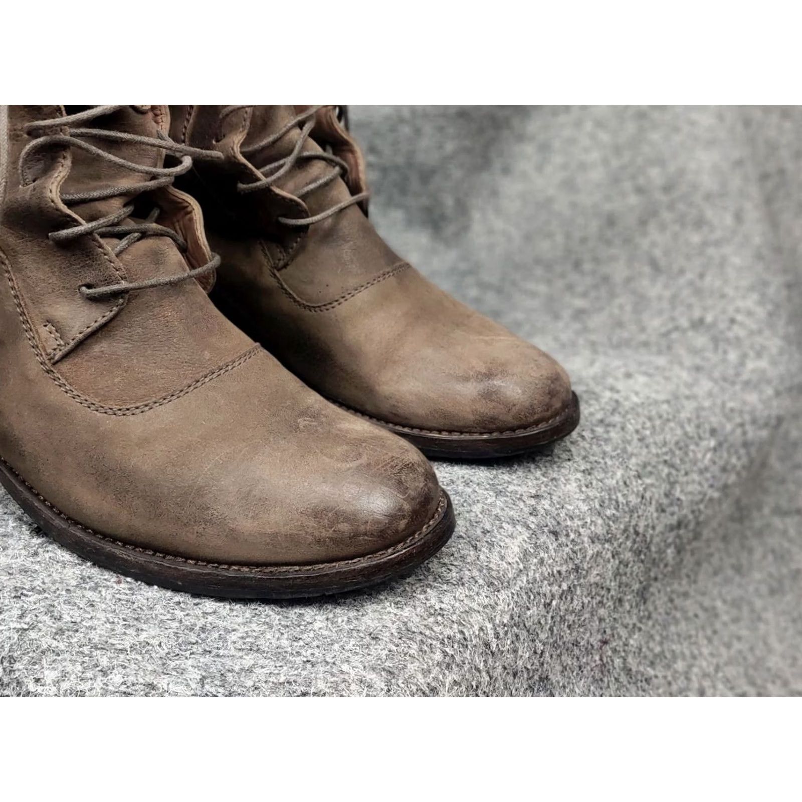 Pantanetti Pantanetti Design Brown Faded Leather Lace Up Womens Ankle Boots Size 32" / US 10 / IT 46 - 6 Thumbnail