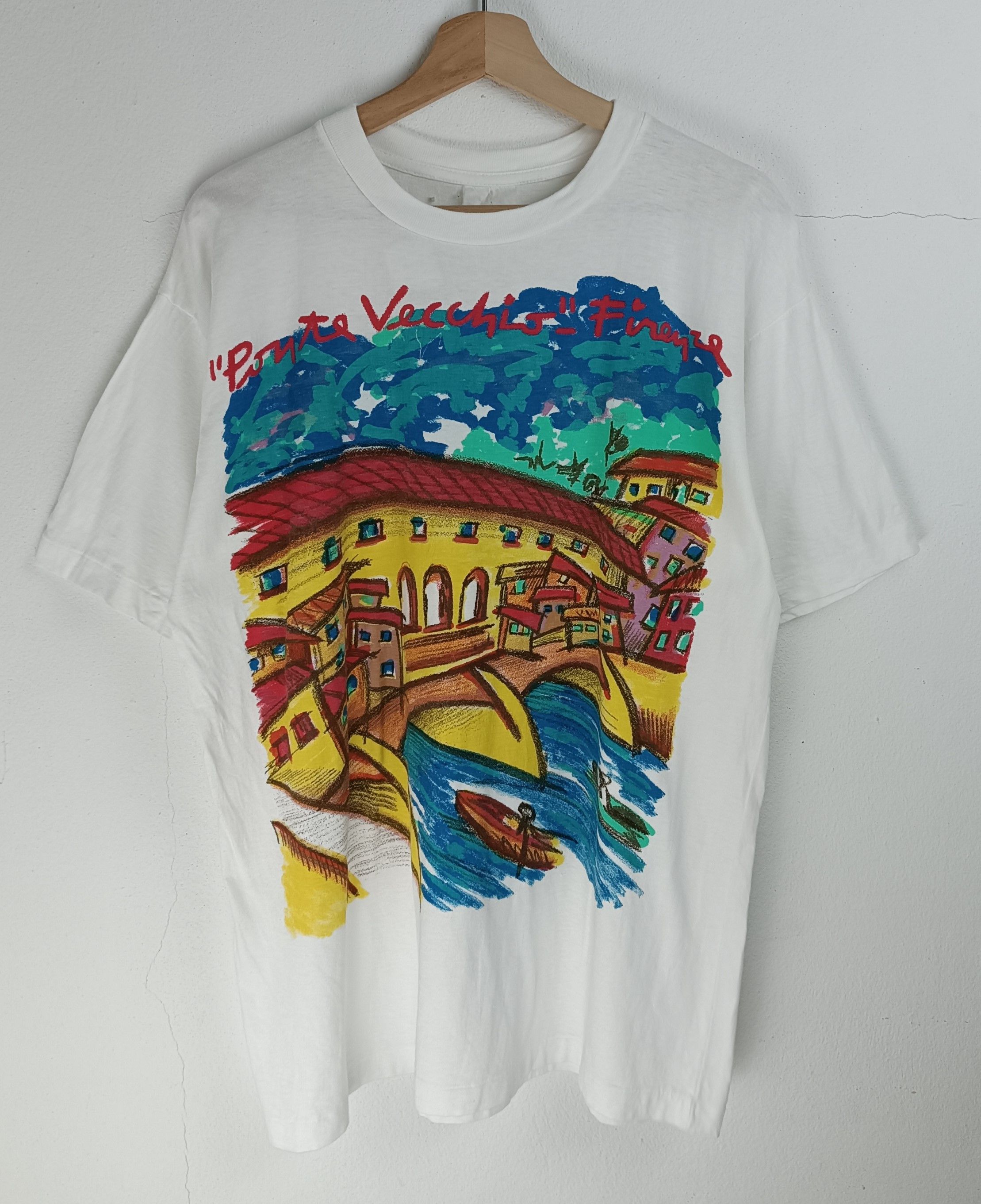 Vintage VERY RARE🔥VINTAGE 90'S PONTE VECCHIO FIORENCE ITALY TEE Size US XL / EU 56 / 4 - 3 Thumbnail
