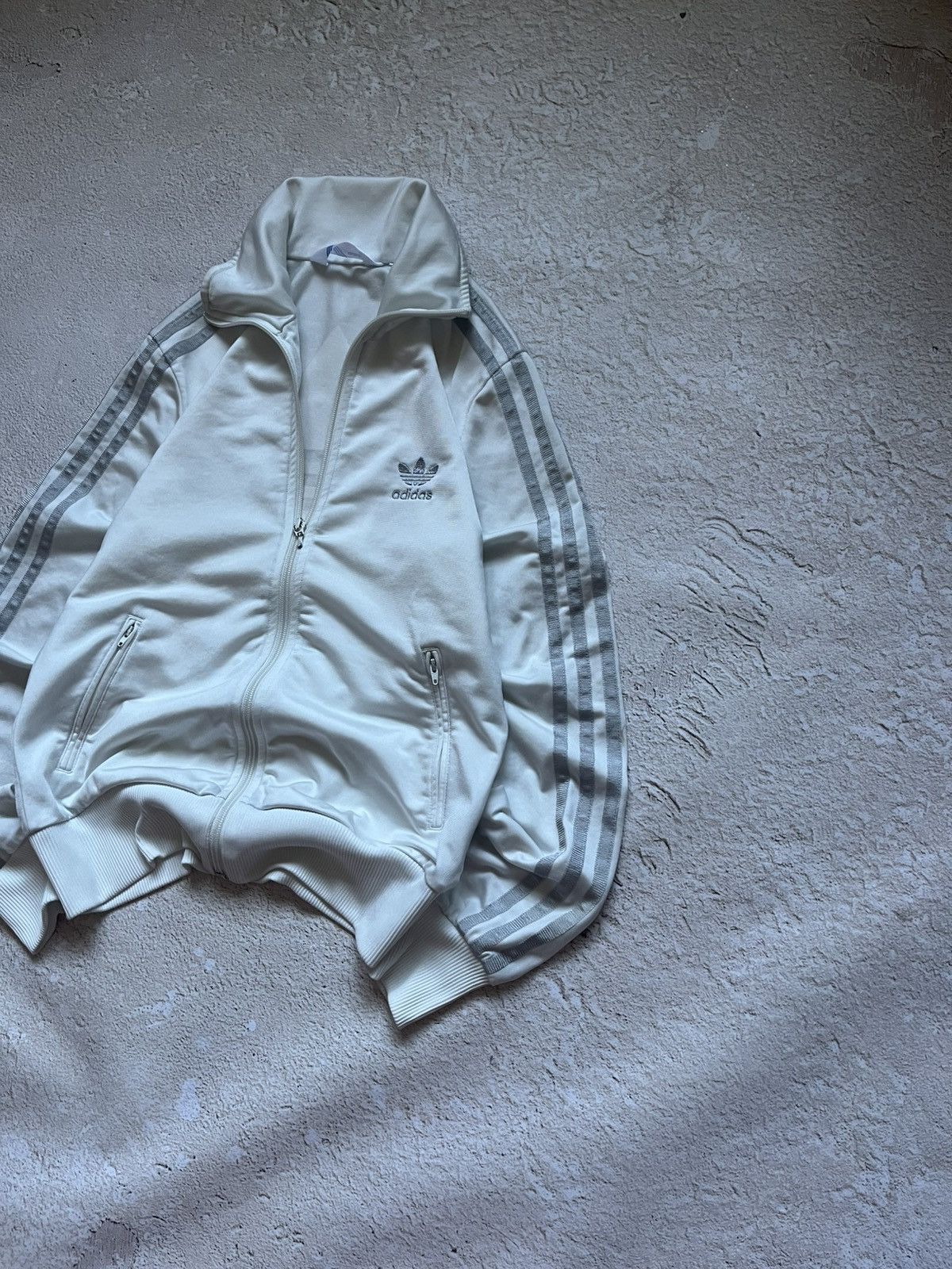 Adidas adidas Originals 3-Stripes Track Jacket White / Silver Size M / US 6-8 / IT 42-44 - 3 Thumbnail
