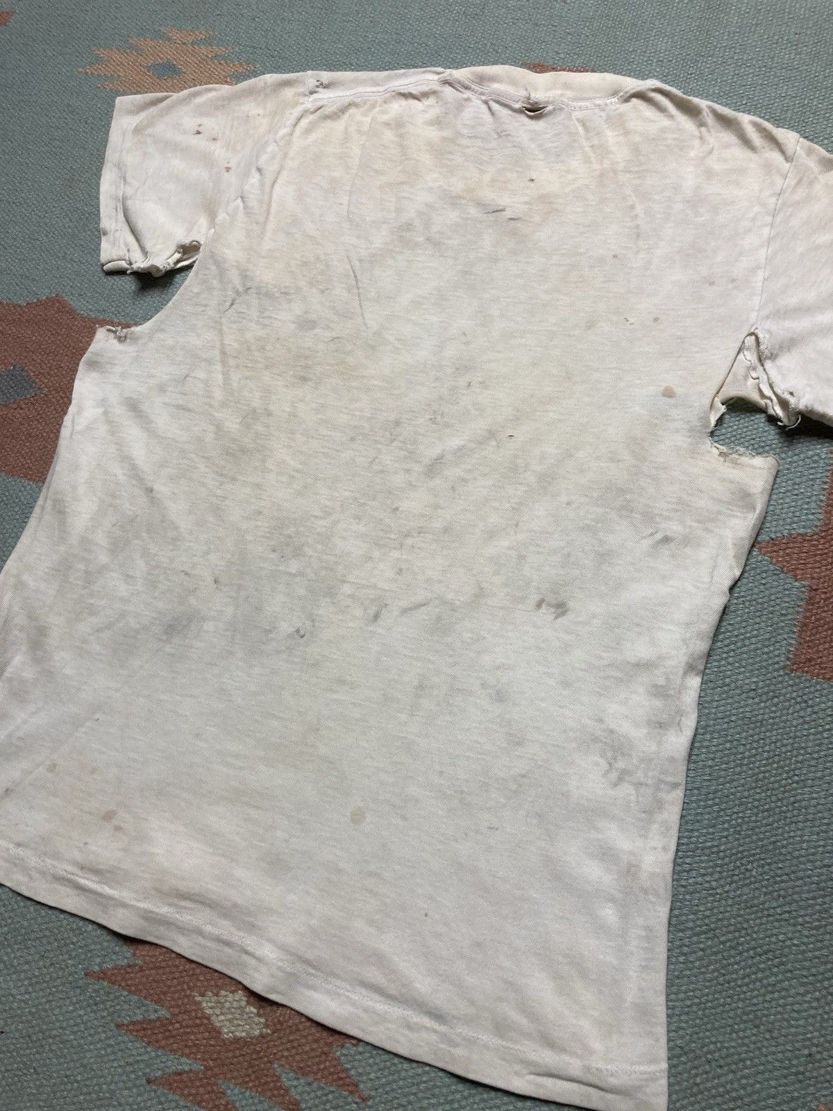 Vintage blank white t shirt jockey distres soft cotton whooped small Size US S / EU 44-46 / 1 - 10 Thumbnail