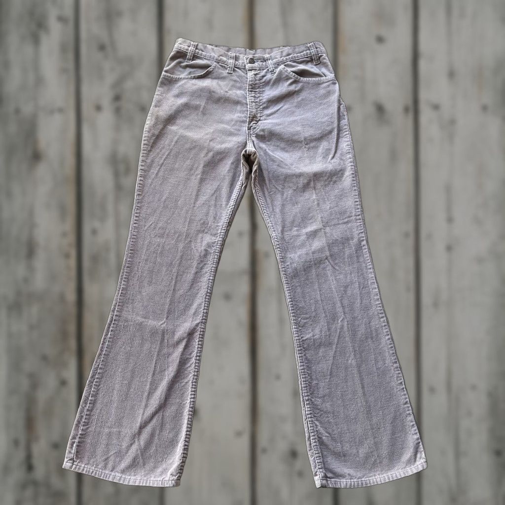 Vintage Levis Pants Men 32x32 Brown 646 Bell Bottom Bootcut Corduroy Western 80s
